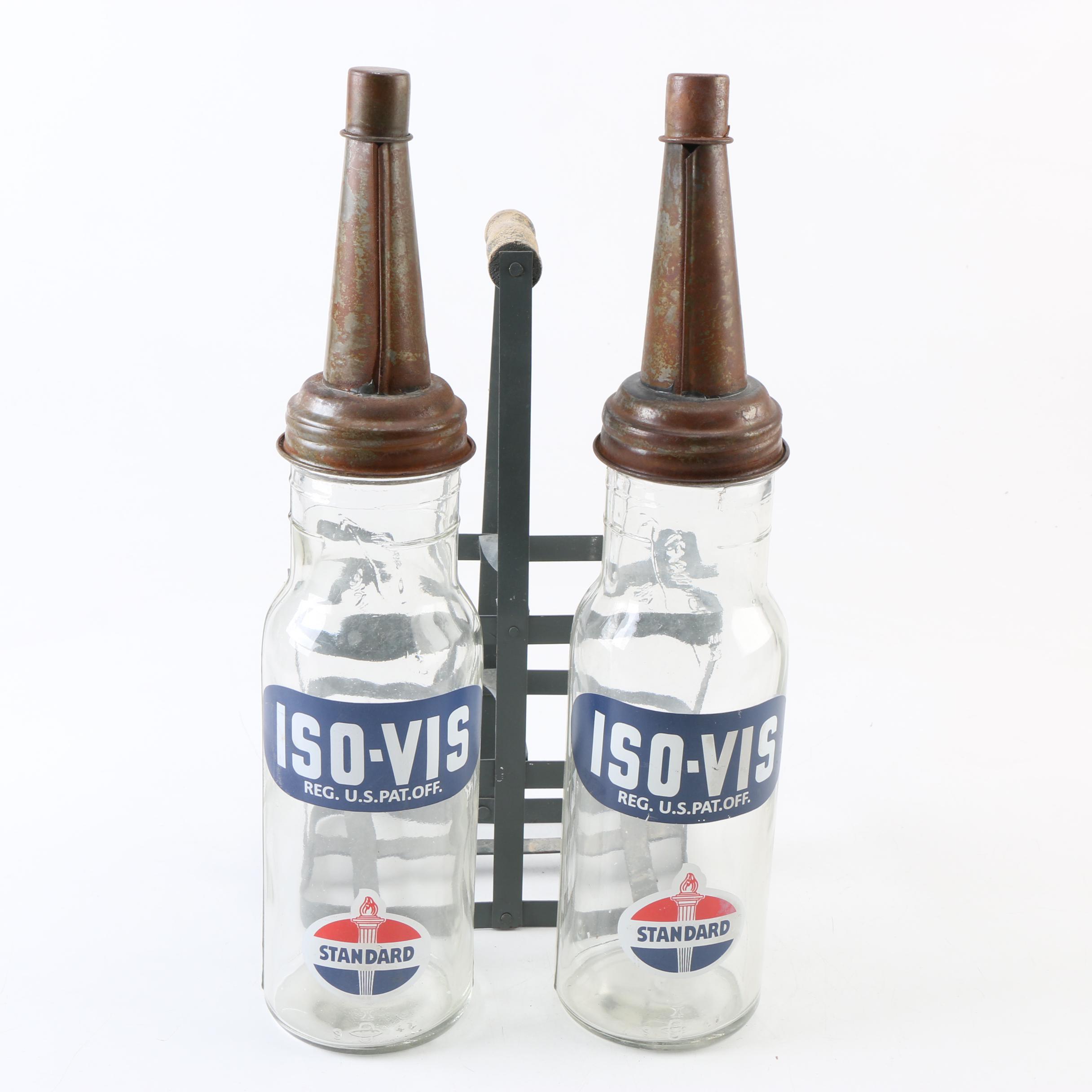 Standard ISO-VIS Oil Bottles in Basket