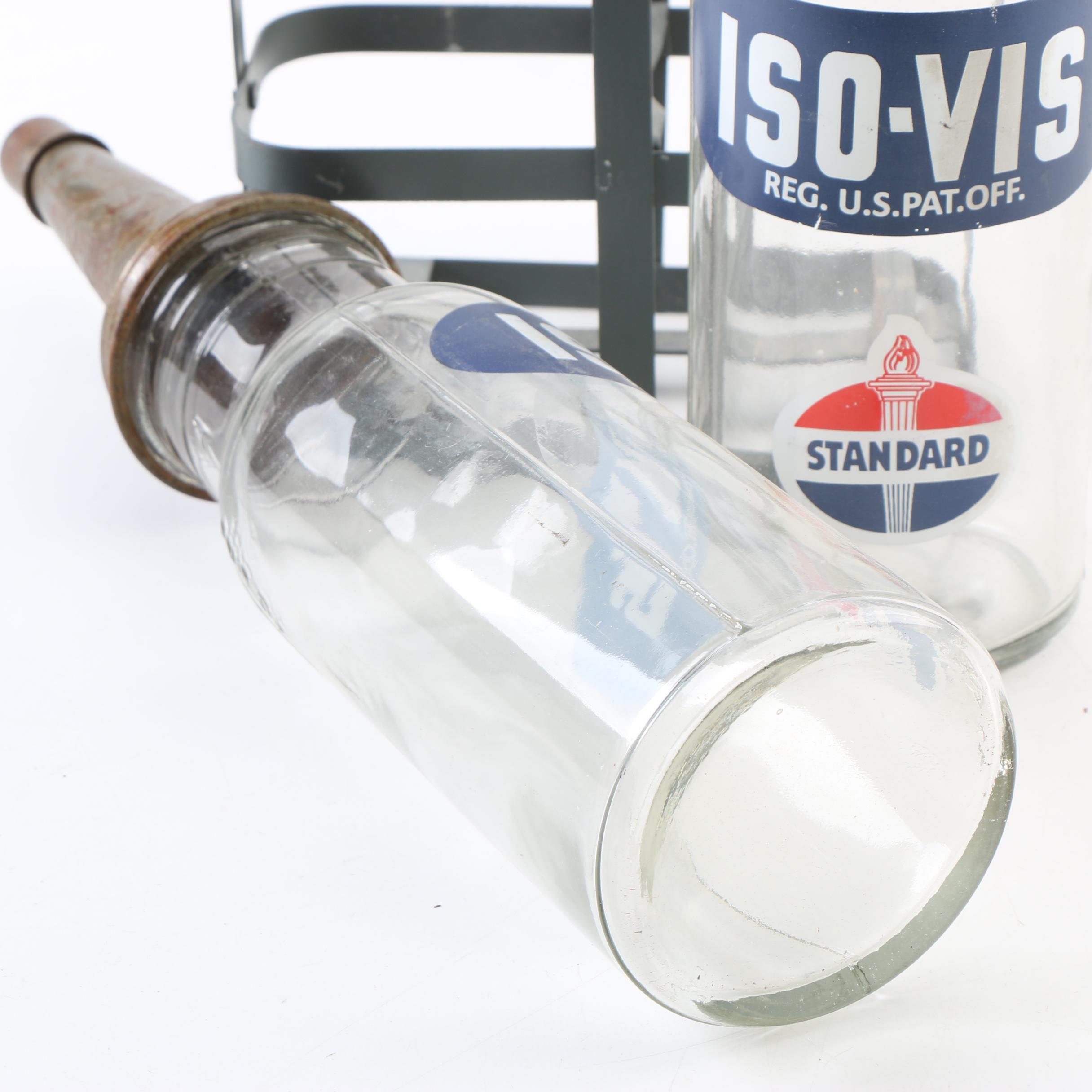 Standard ISO-VIS Oil Bottles in Basket
