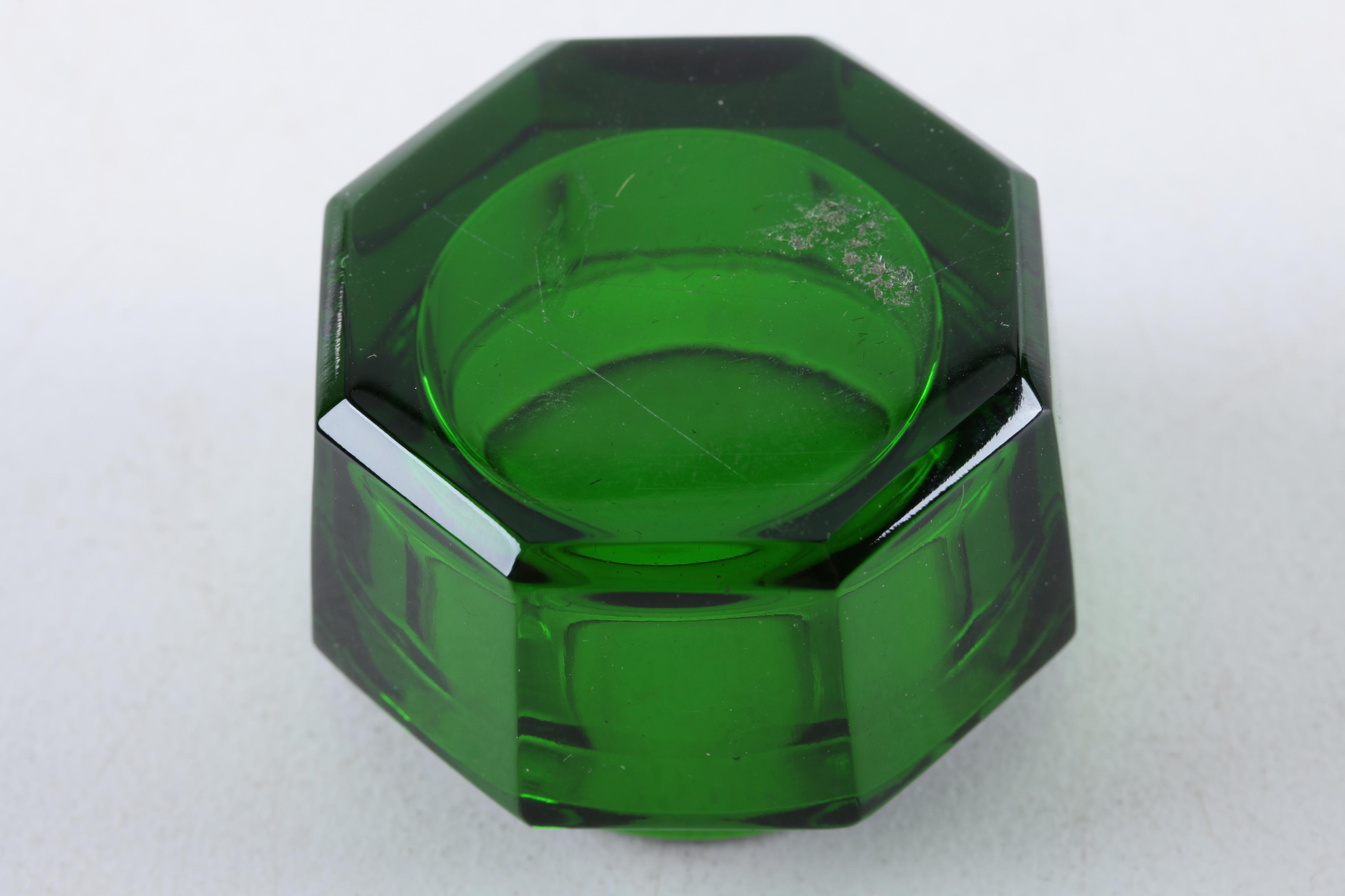 Collection of Crystal and Glass Vanity Jars with Sterling Silver Lids