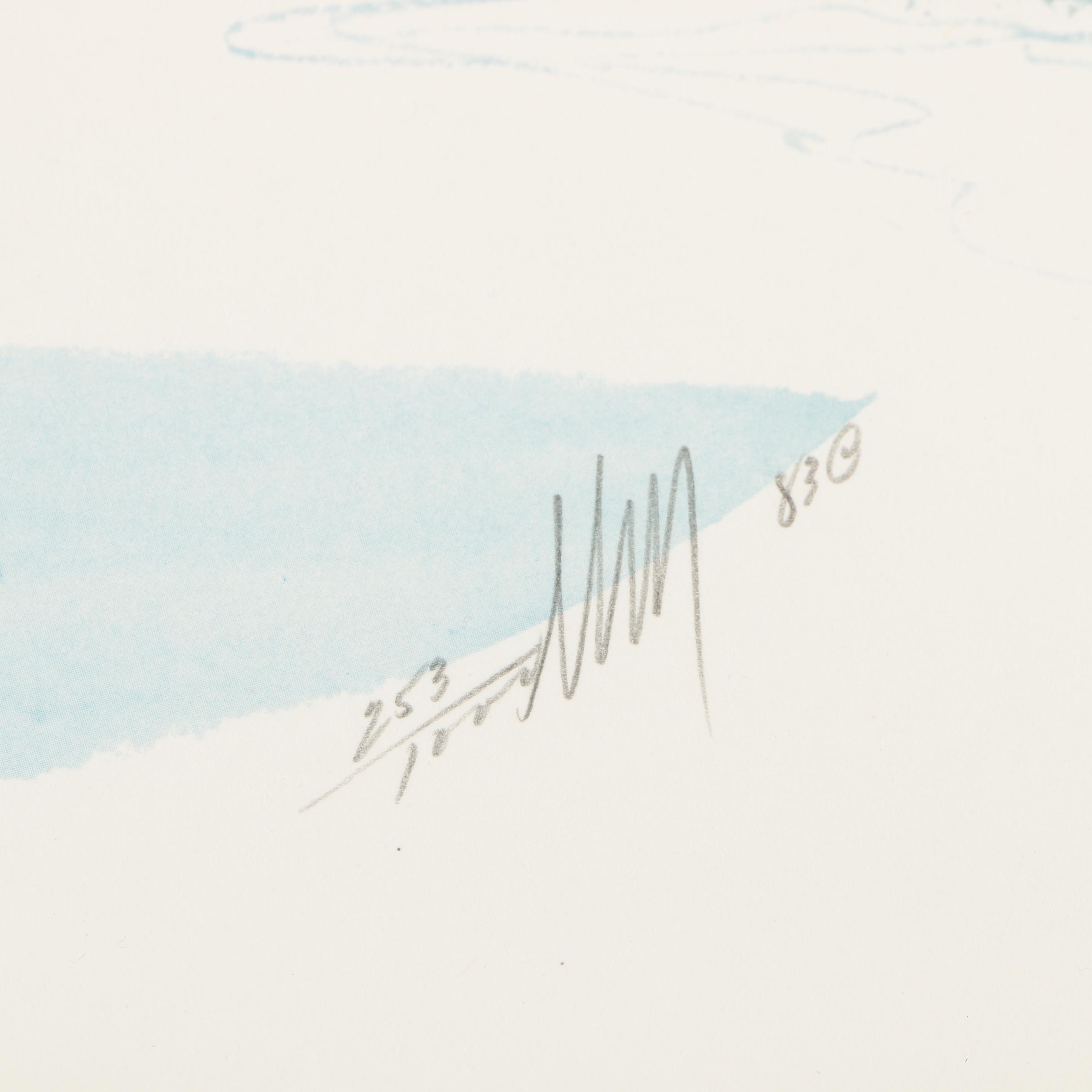 P Buckley Moss Limited Edition Offset Lithograph of a Deer