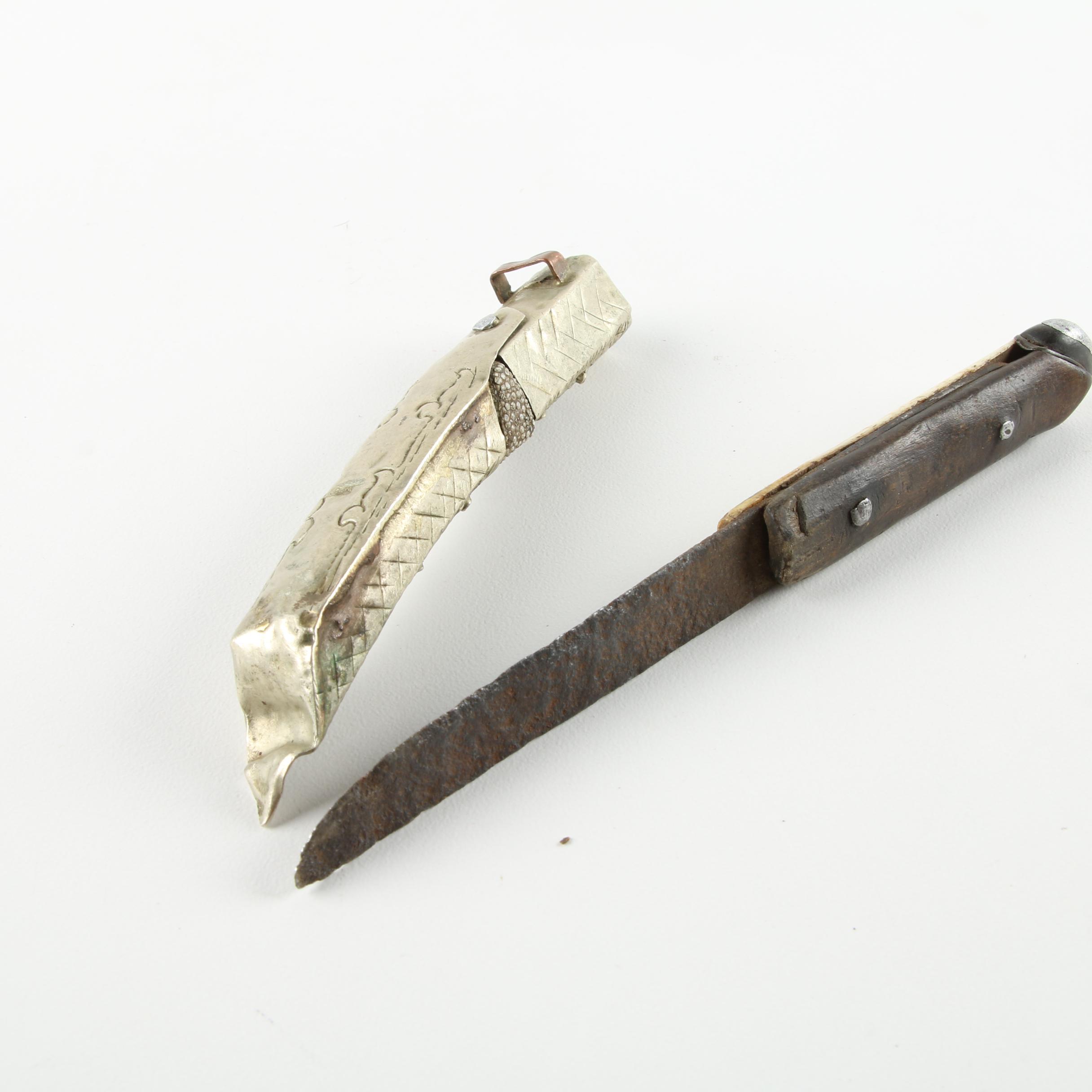 Tibetan Repousse Knife