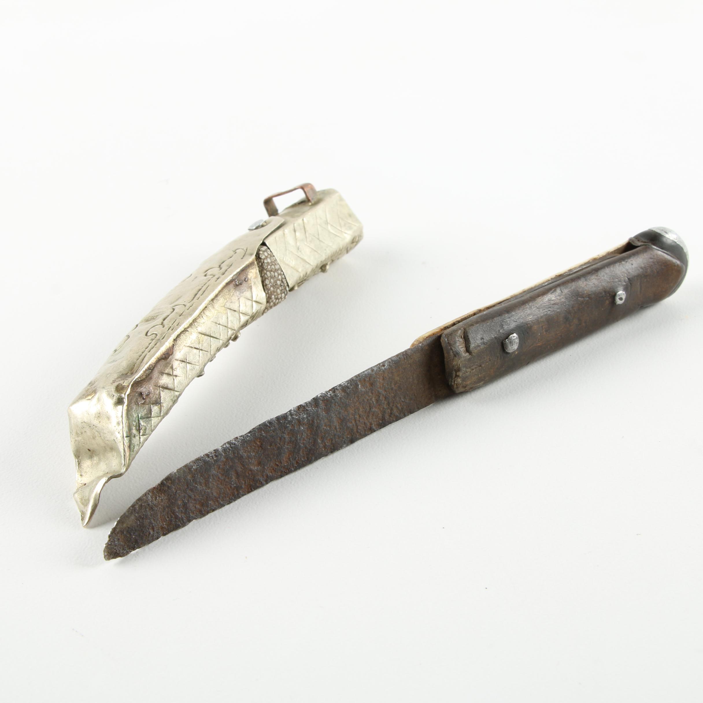Tibetan Repousse Knife