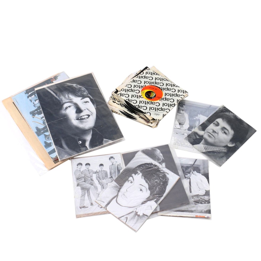 Beatles Vinyl Records Featuring "The White Album" with Photographs