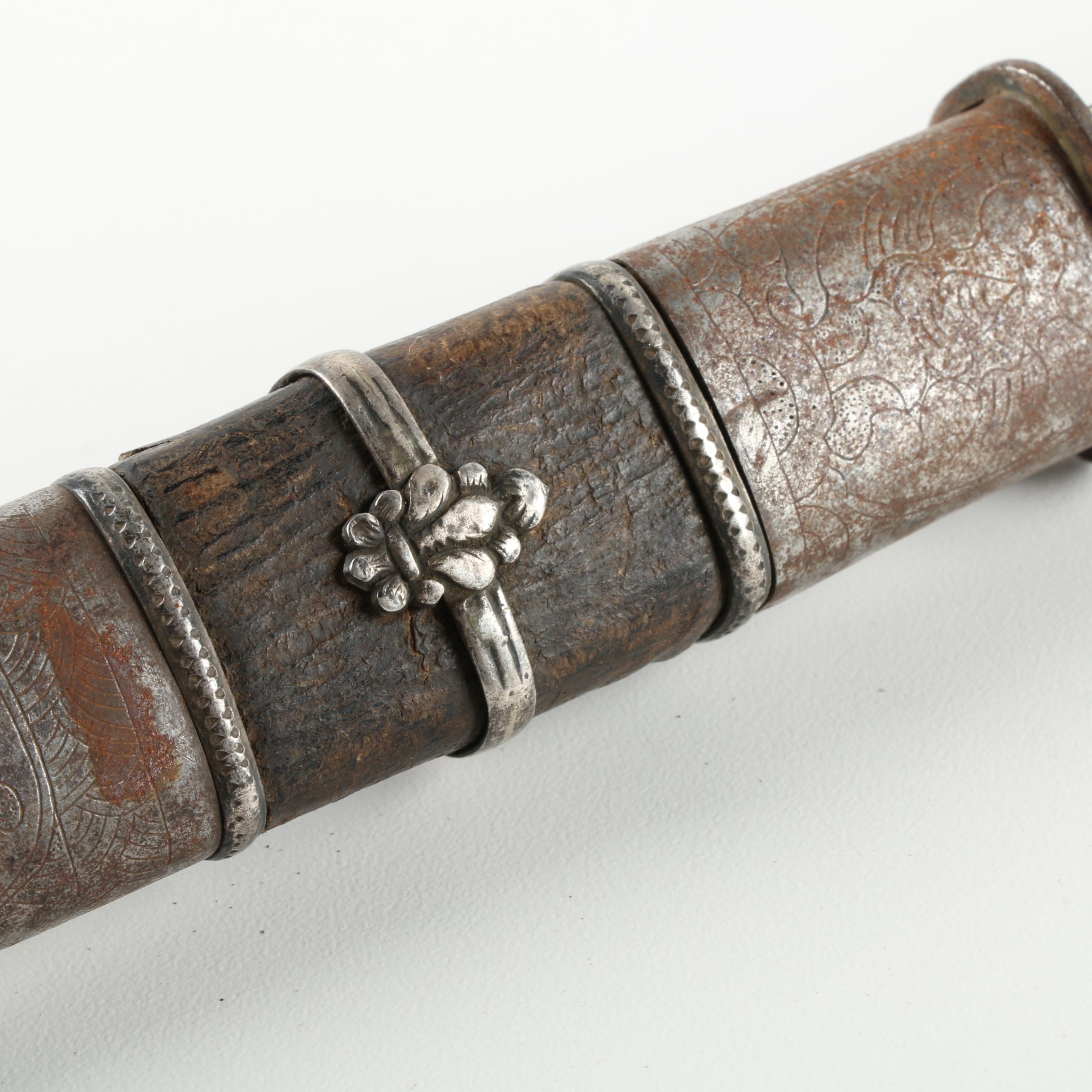 Tibetan Knife with Metal Scabbard
