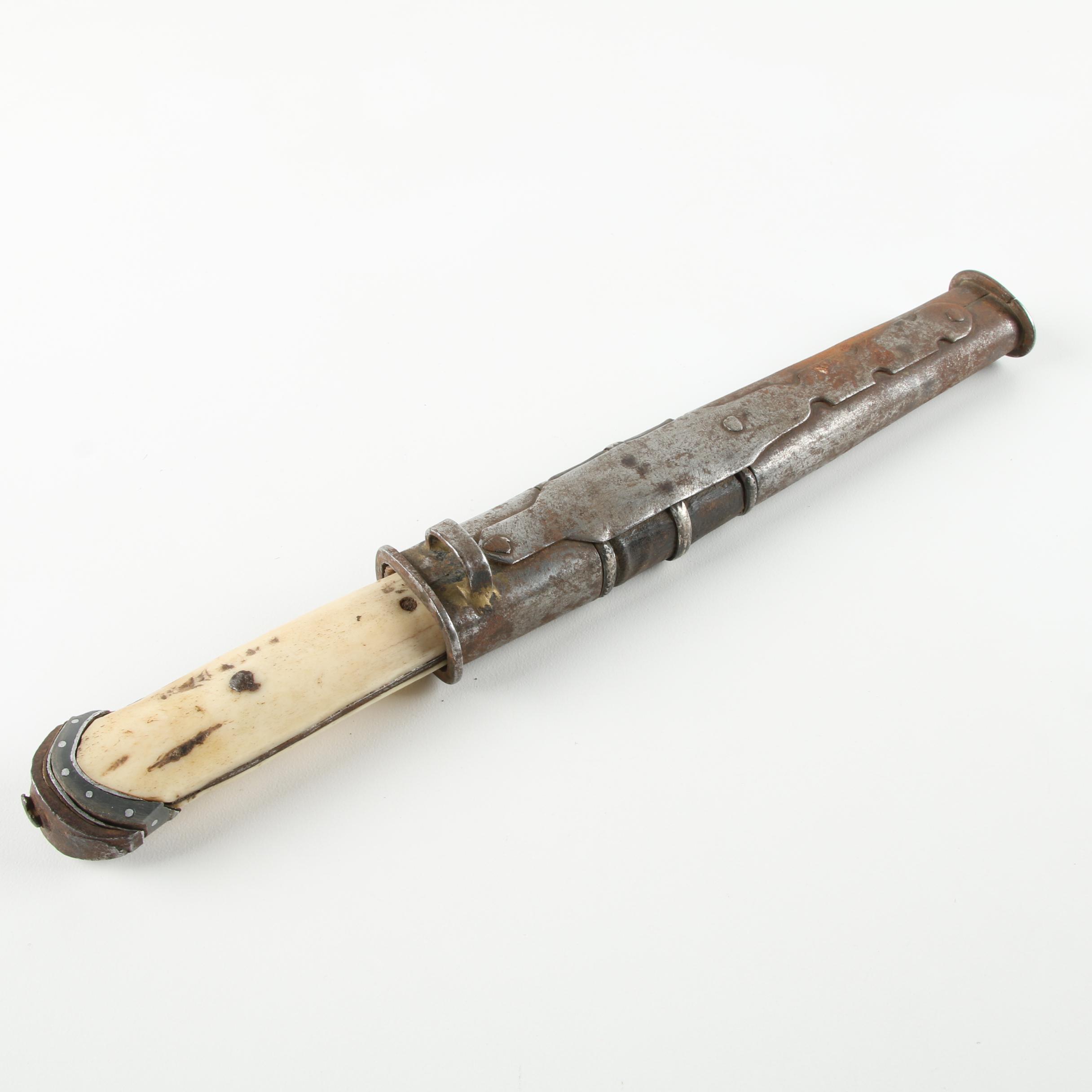 Tibetan Knife with Metal Scabbard