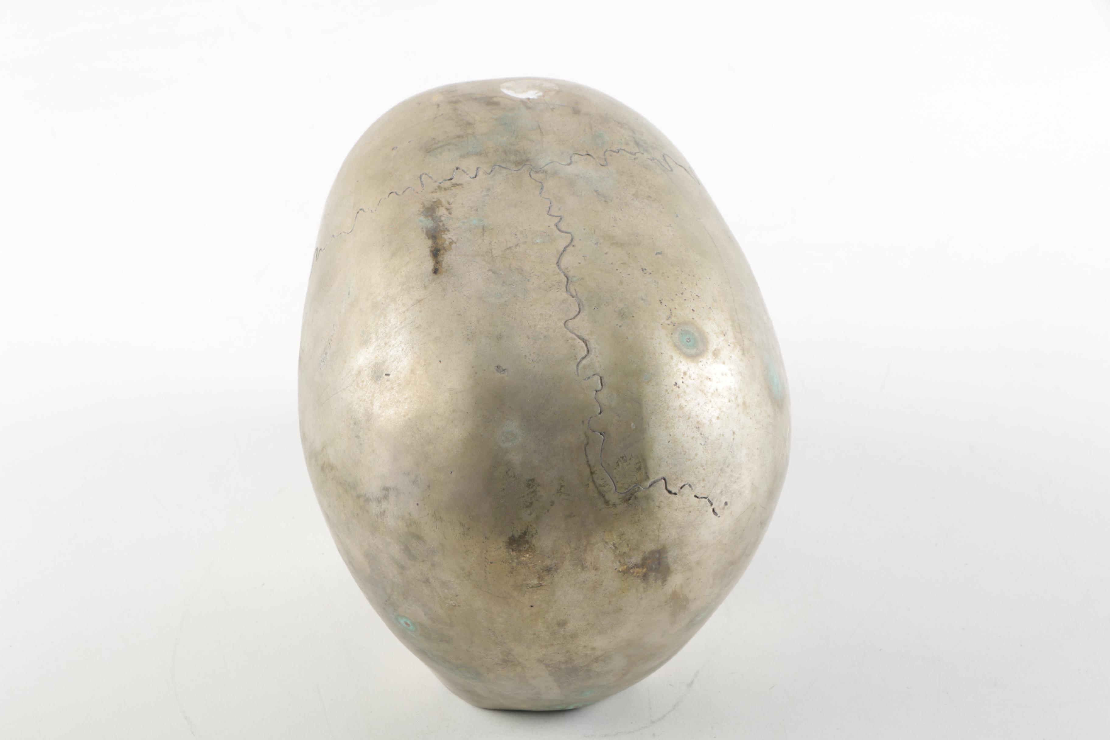 Antiqued Silver-Tone Skull