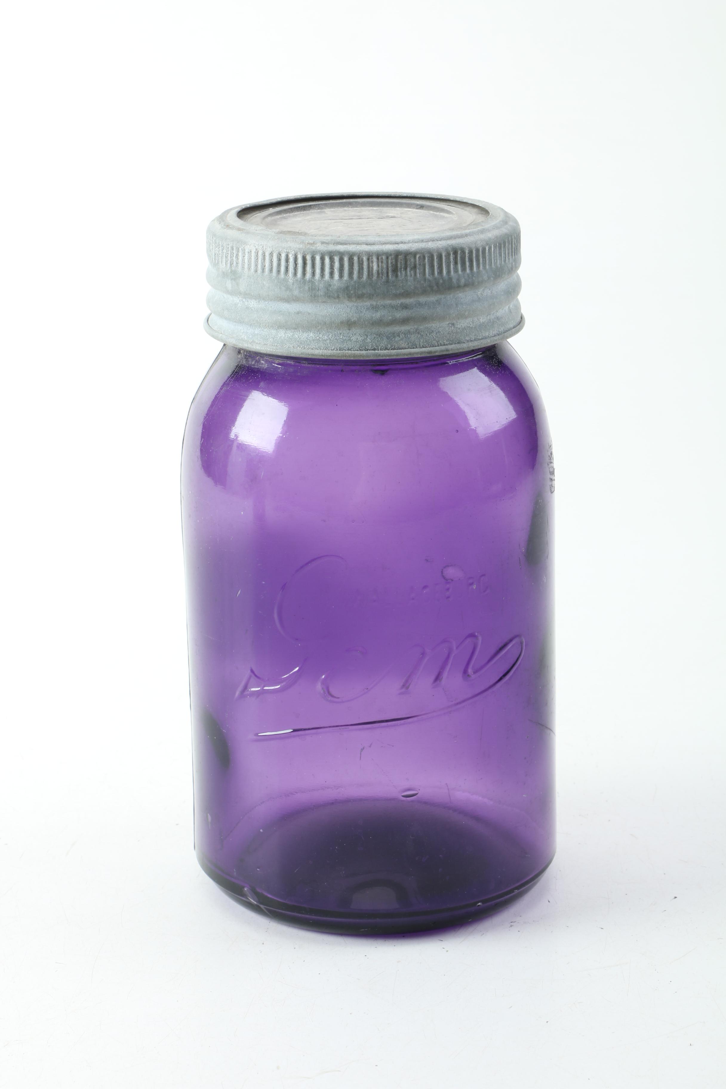 Mason Jars in a Purple Hue