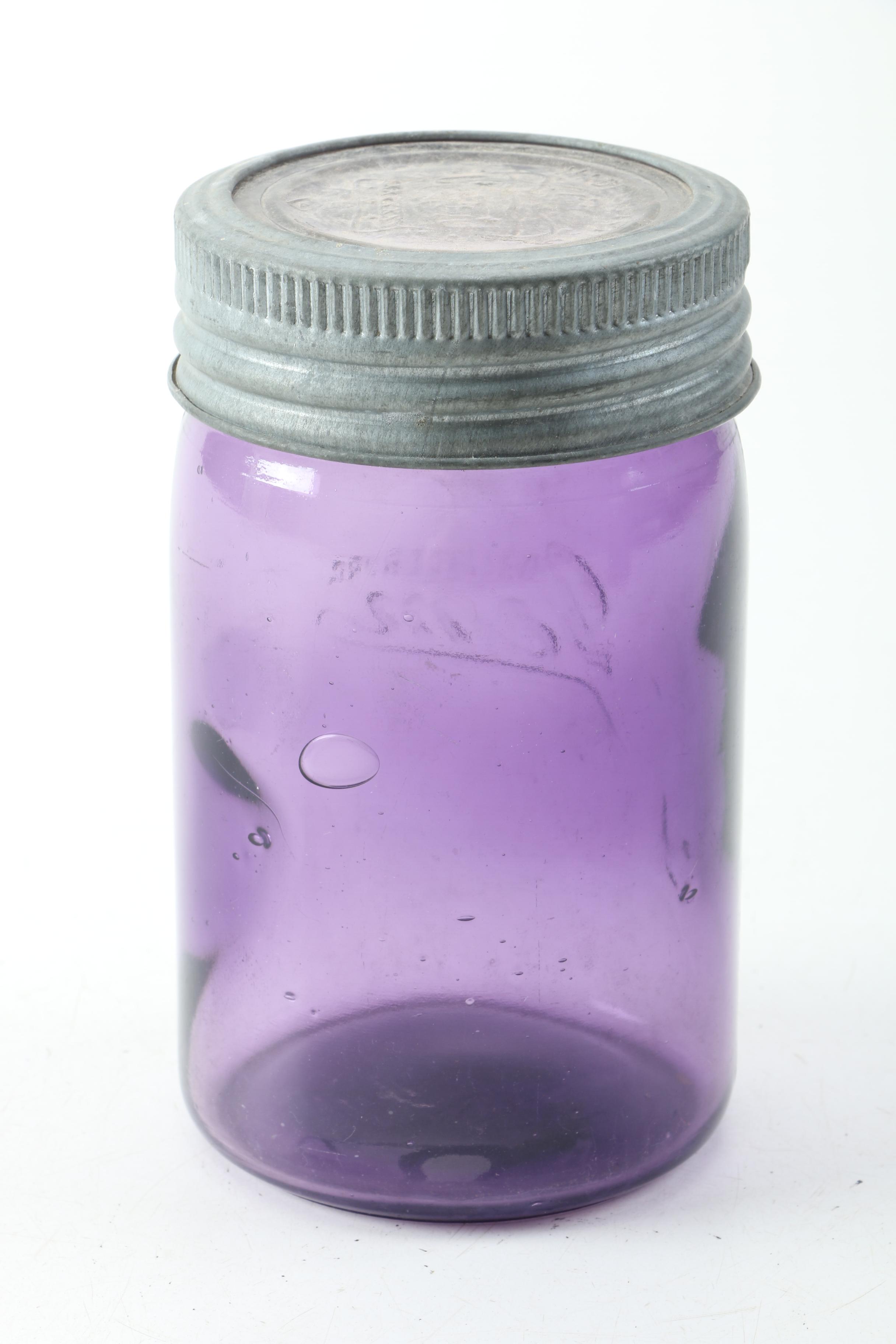 Mason Jars in a Purple Hue