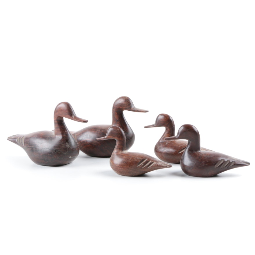 Hand-Carved Wooden Ducks