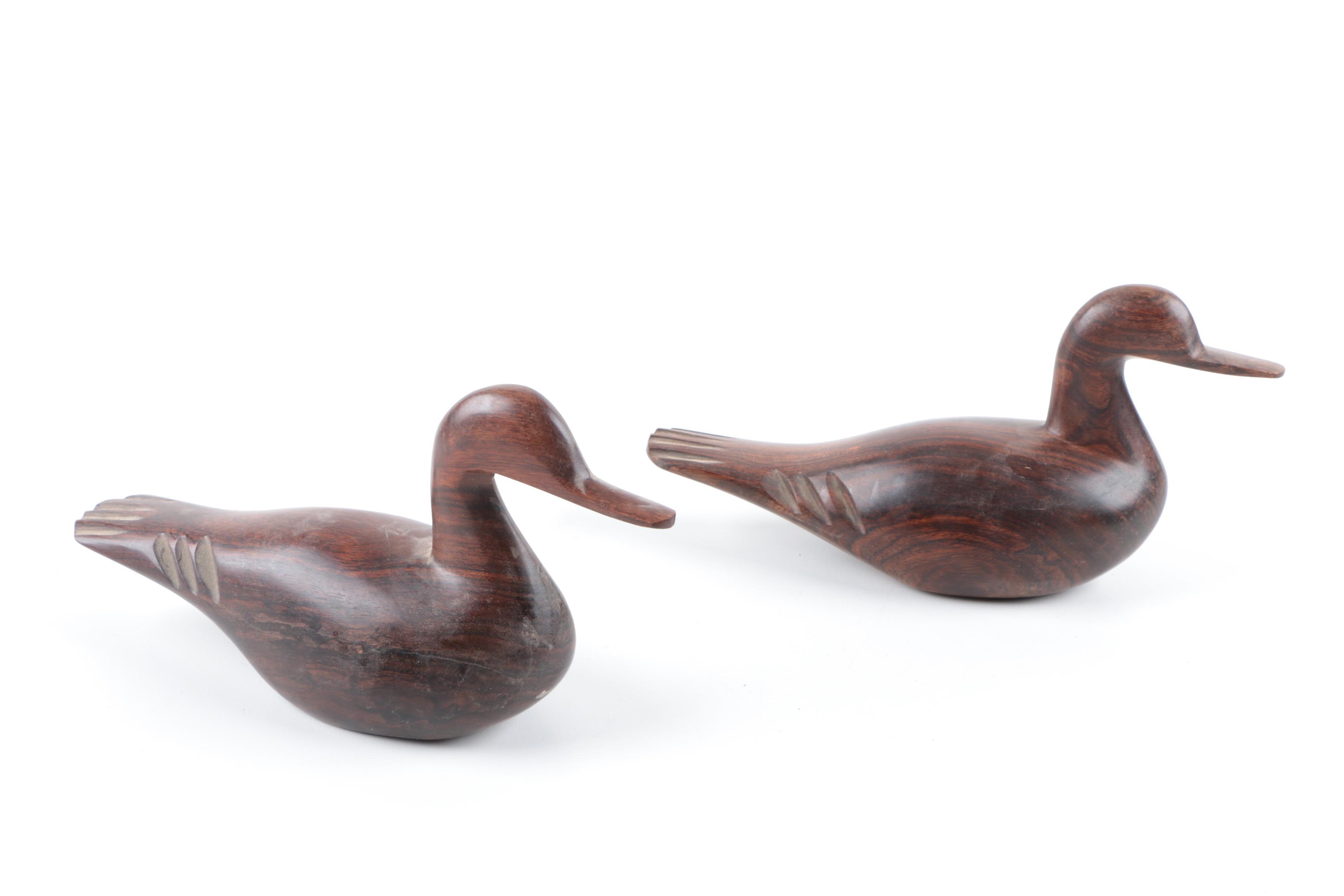 Hand-Carved Wooden Ducks