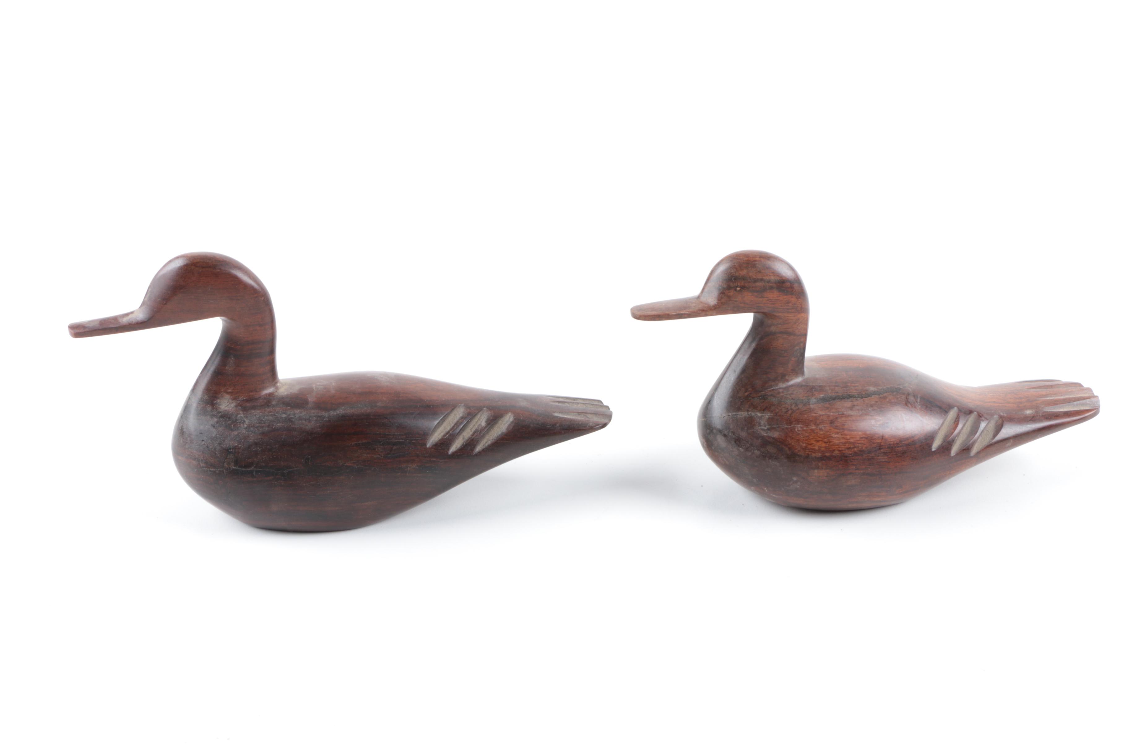 Hand-Carved Wooden Ducks