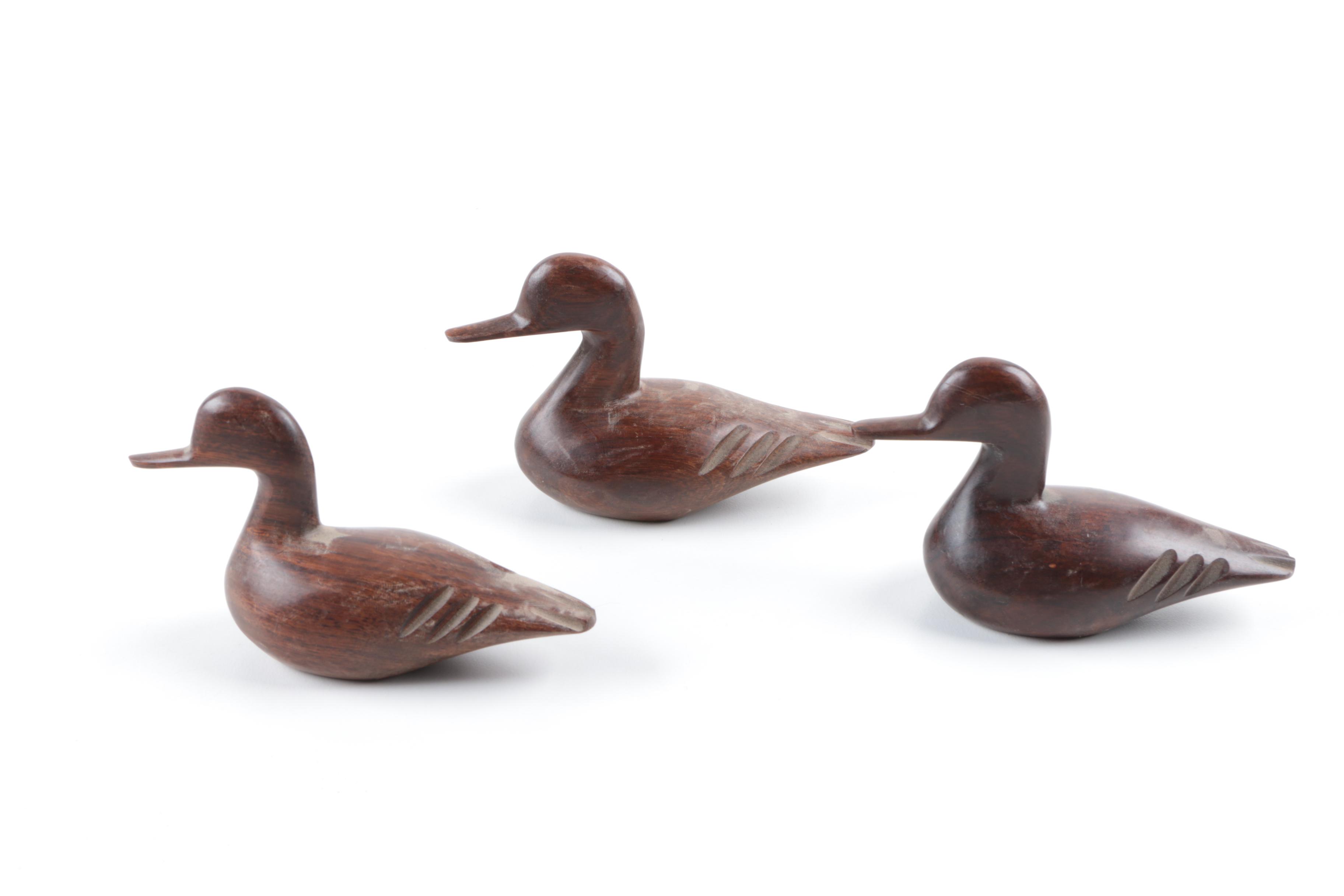 Hand-Carved Wooden Ducks