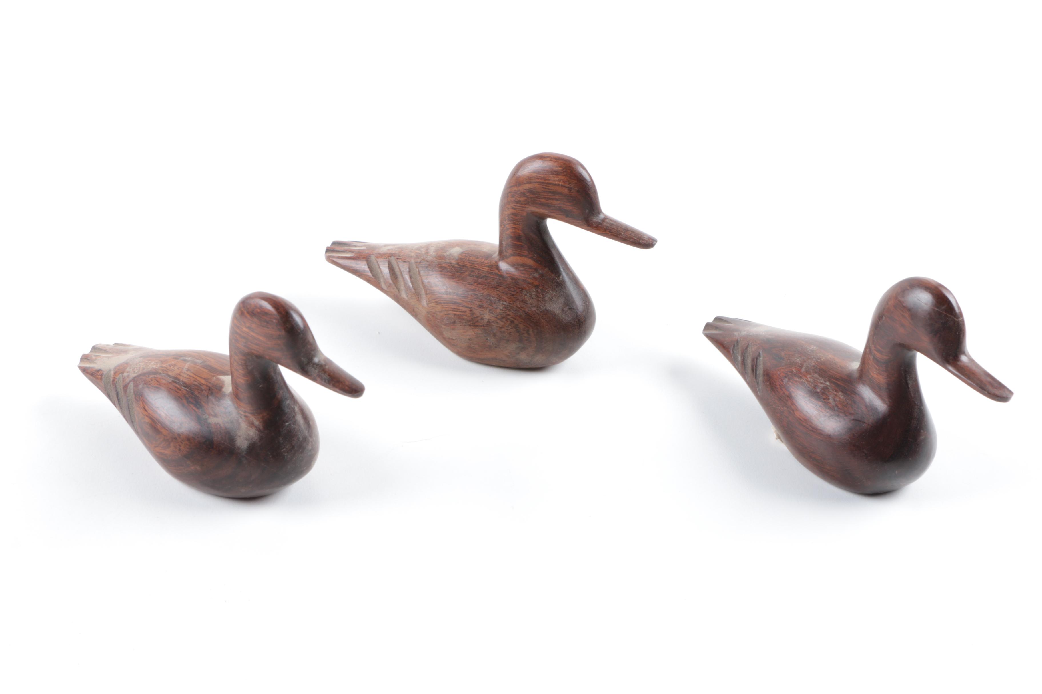 Hand-Carved Wooden Ducks