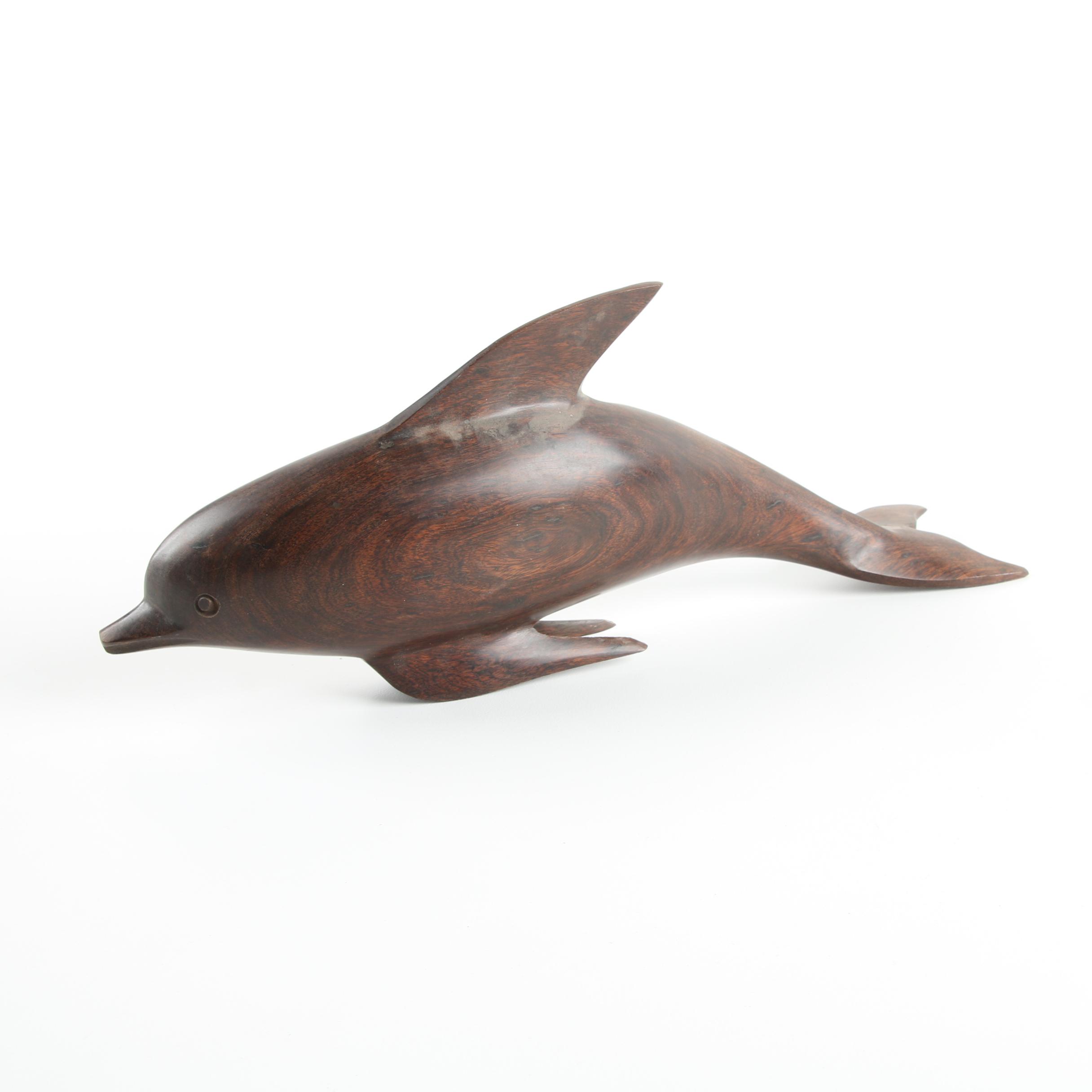 Carved Ironwood Dolphins