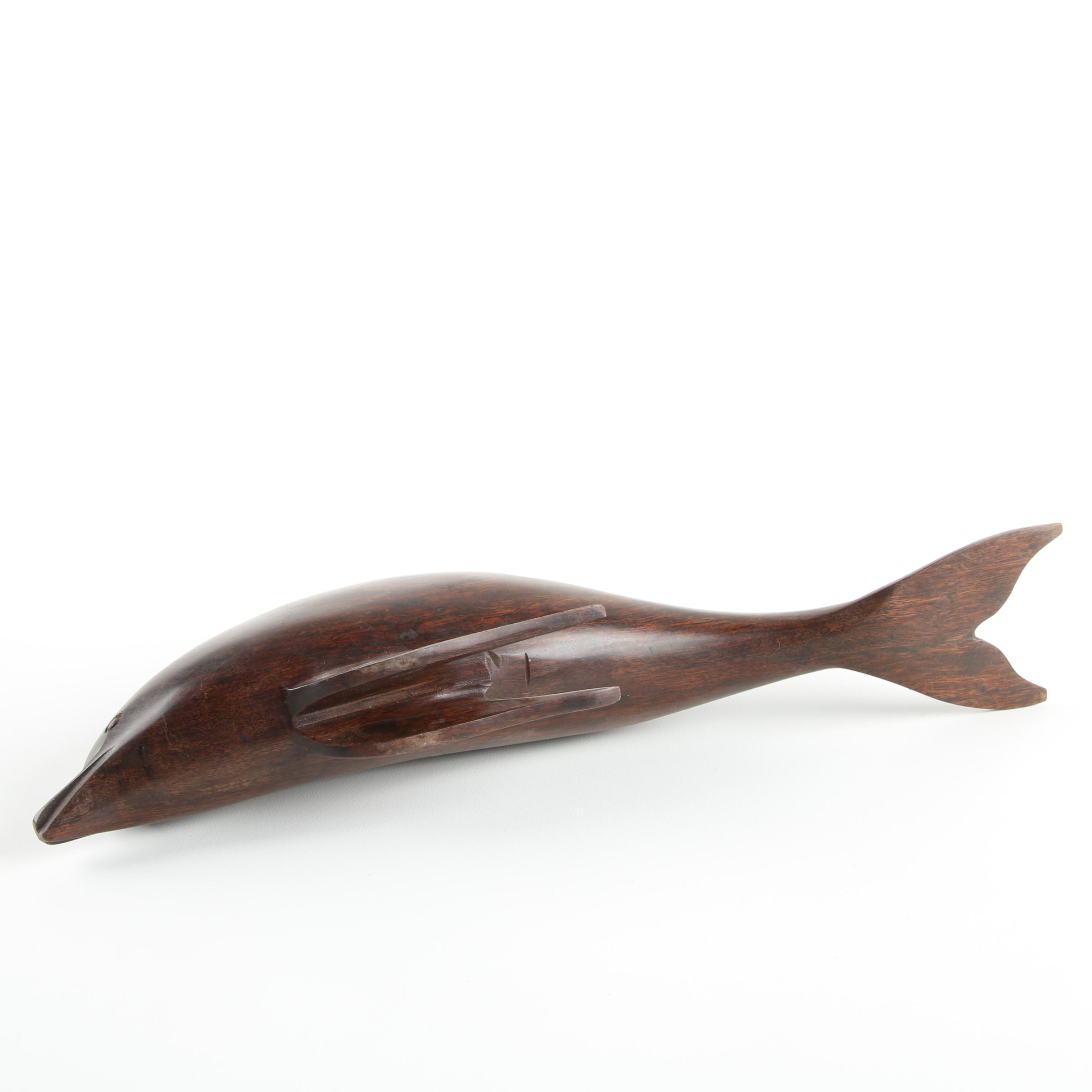 Carved Ironwood Dolphins