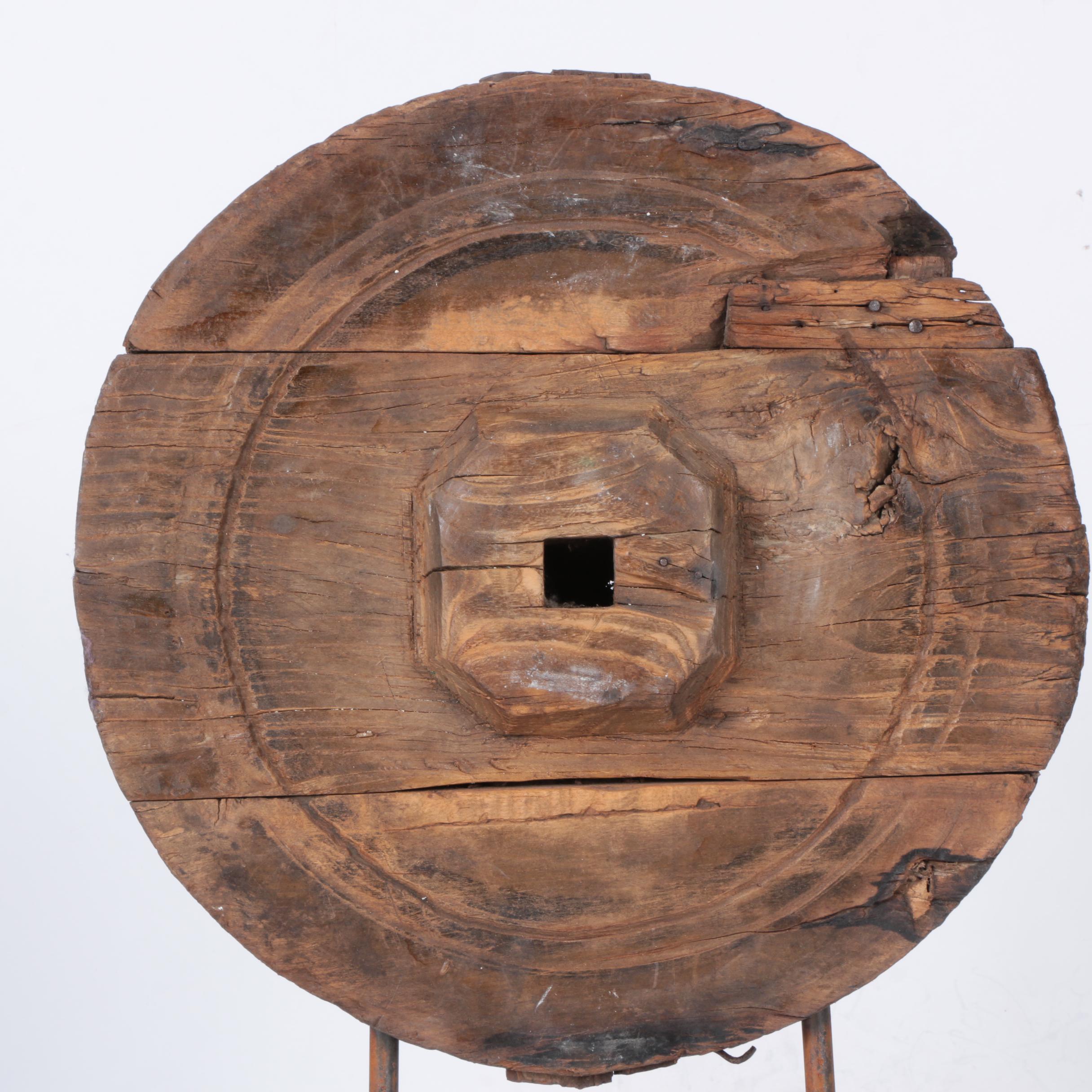 Wooden Coin Sculpture