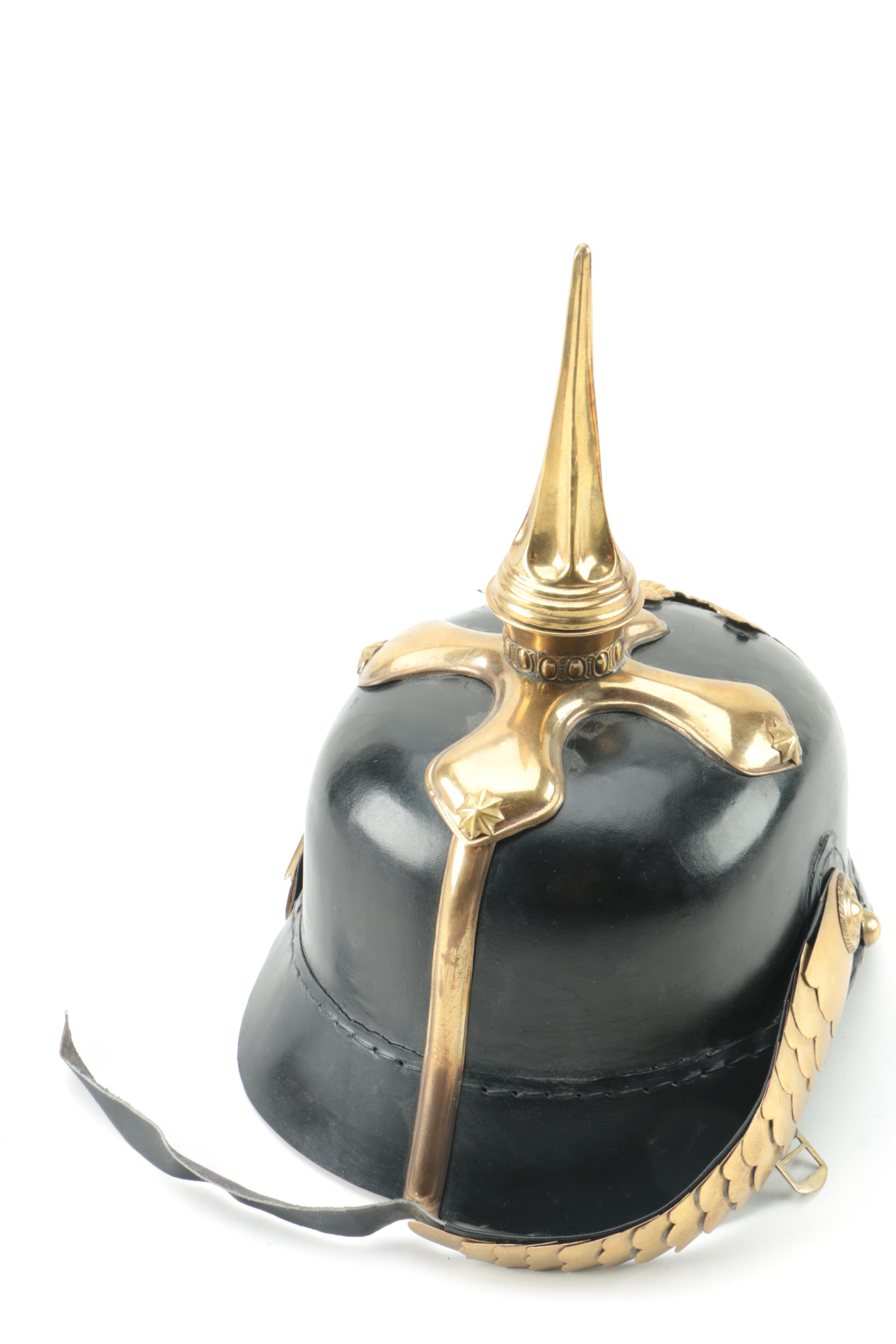 Reproduction WW1 Era Prussian Picklehaube Helmets with Stands