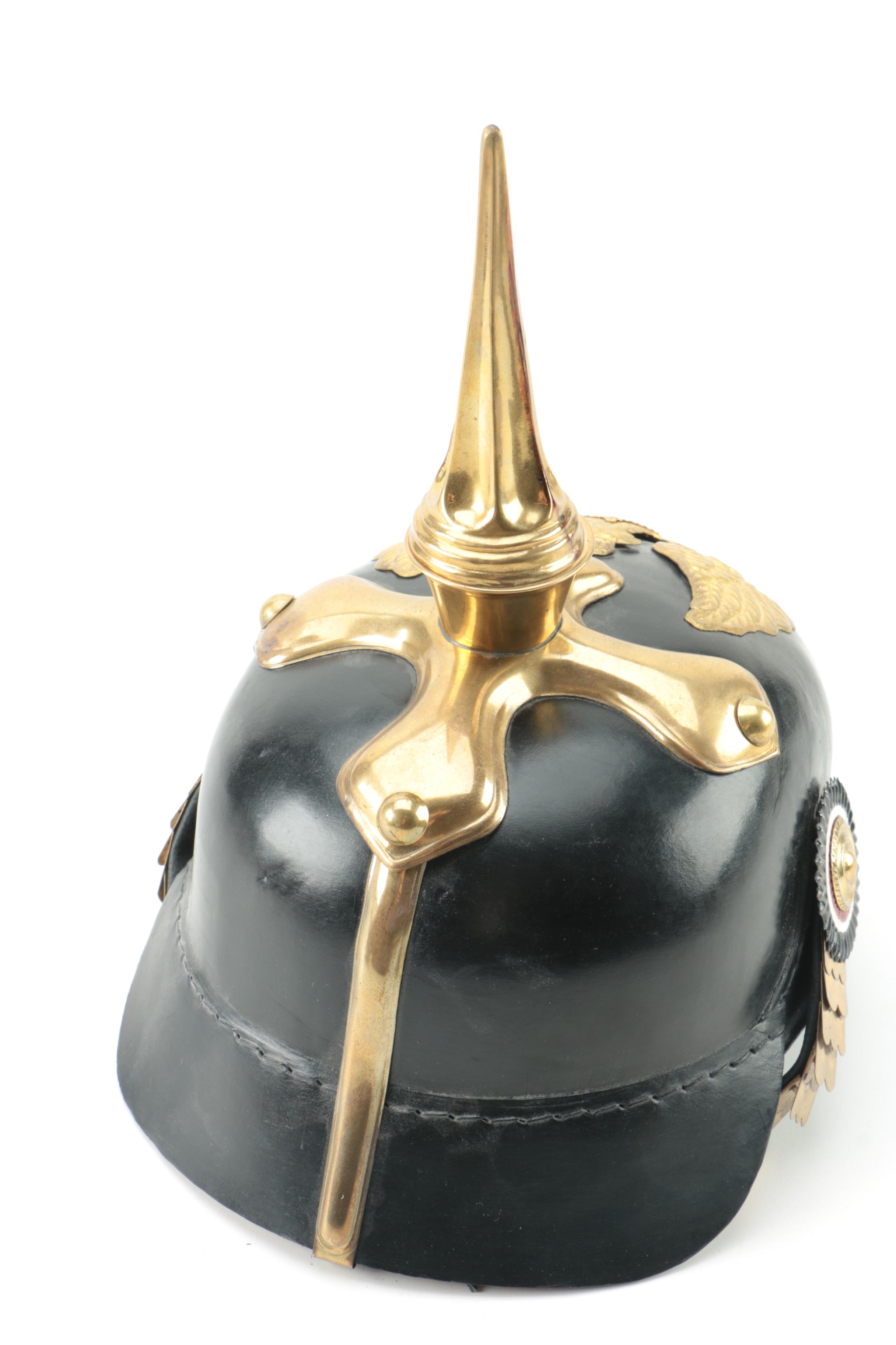 Reproduction WW1 Era Prussian Picklehaube Helmets with Stands