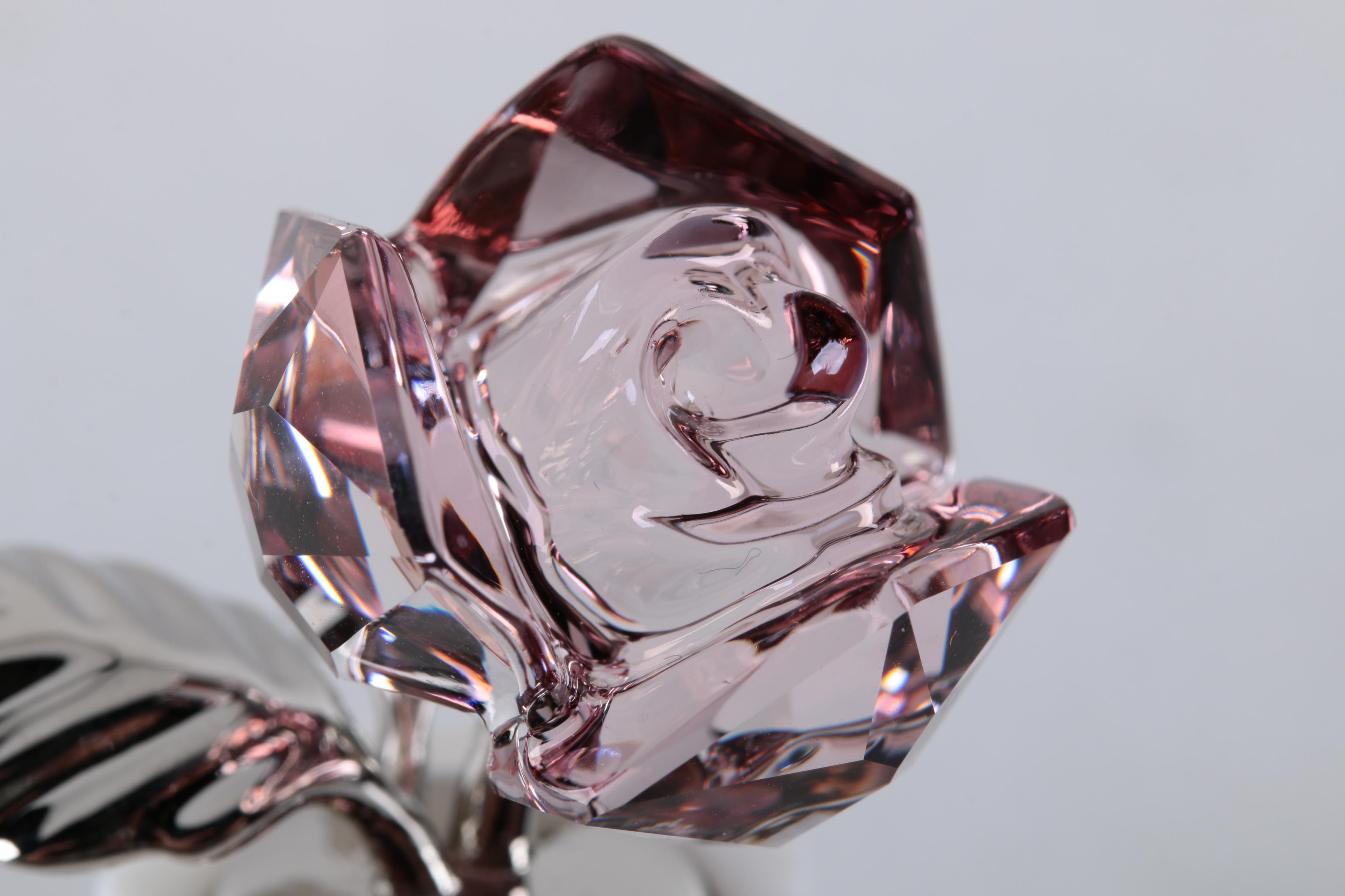 Swarovski Crystal Rose Figurine