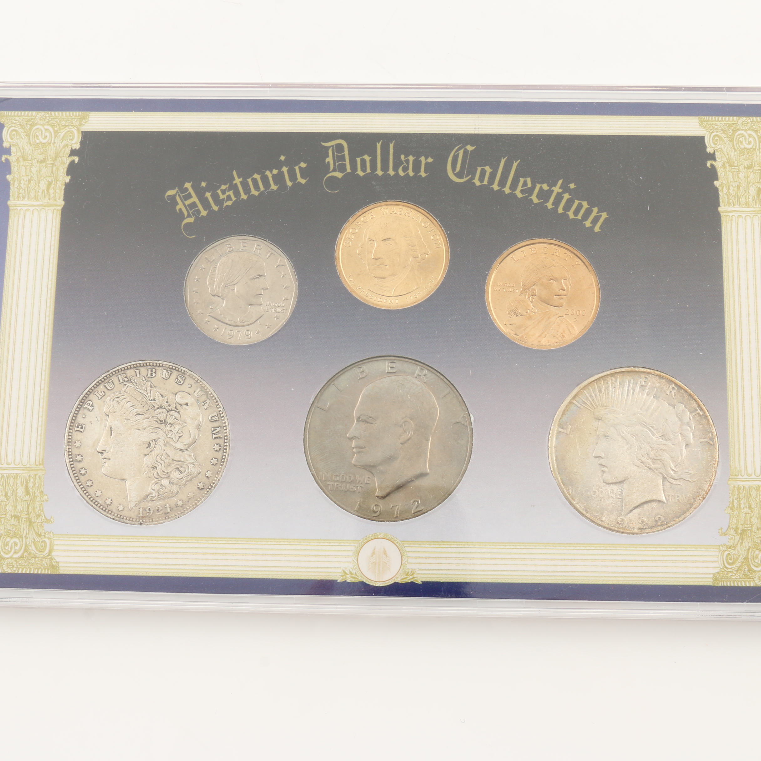 "Historic Dollar Collection" and a San Francisco Mint Proof Coin Set