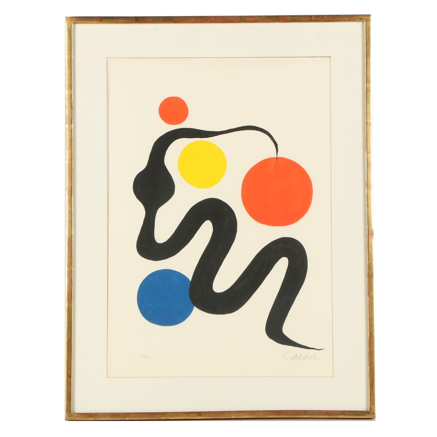 Alexander Calder Limited Edition Lithograph "Serpent"