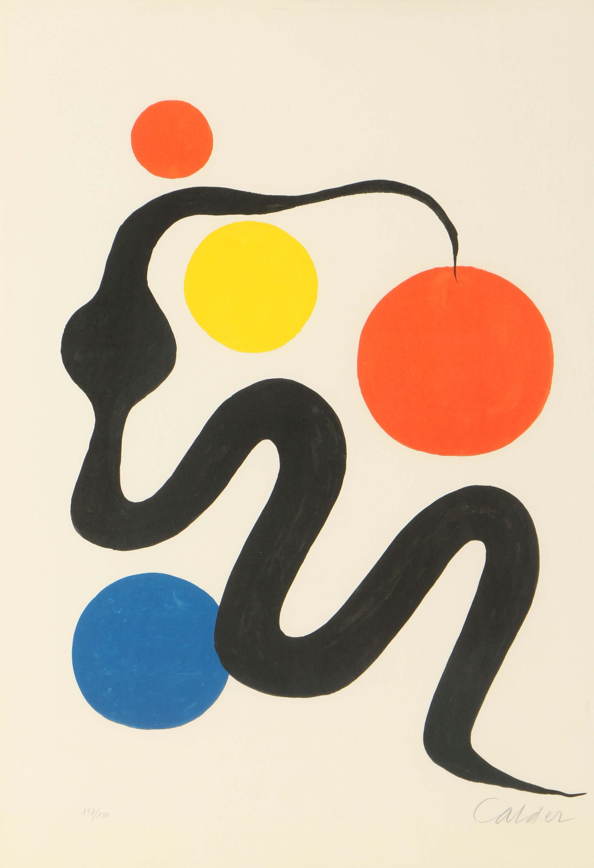 Alexander Calder Limited Edition Lithograph "Serpent"