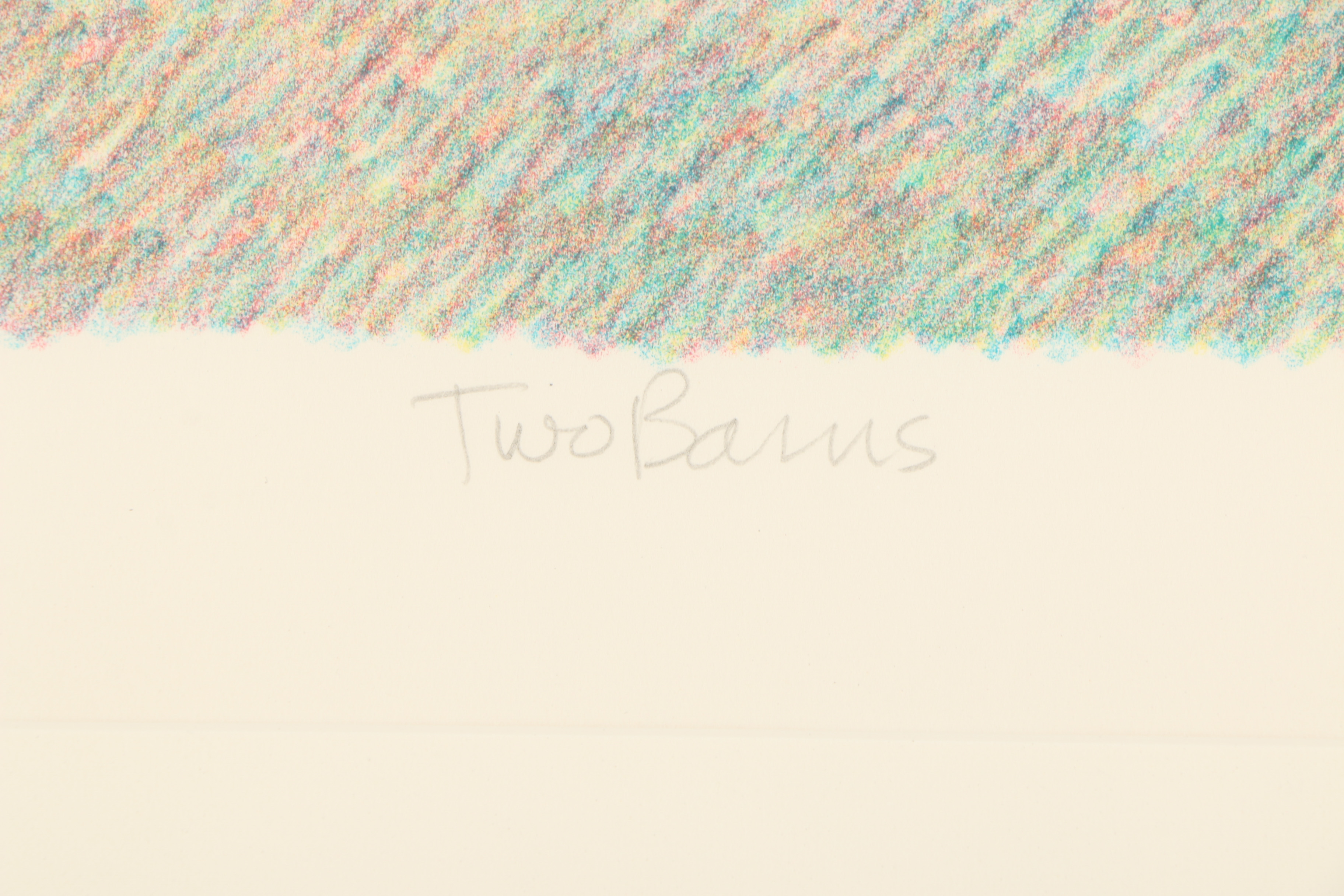 Mike Pease Limited Edition Lithograph "Two Barns"