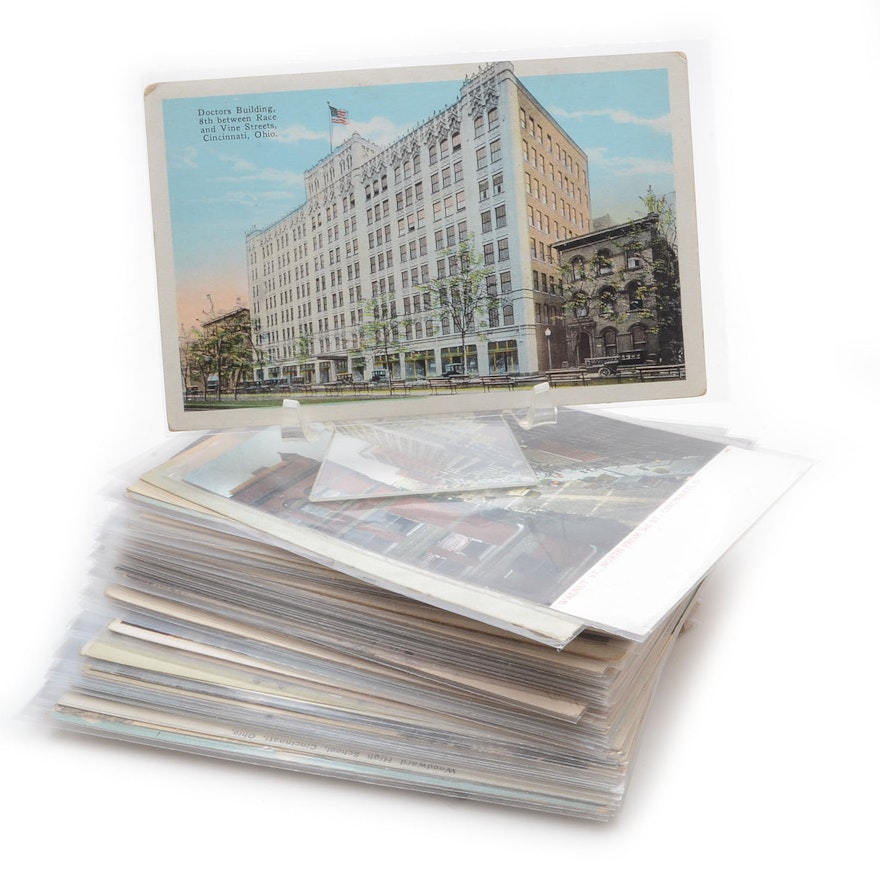Vintage Cincinnati Themed Postcards in Sleeves