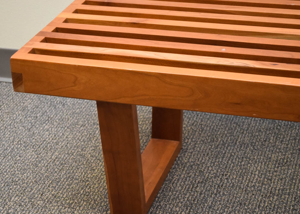 Danish Modern Bench in the Style of George Nelson
