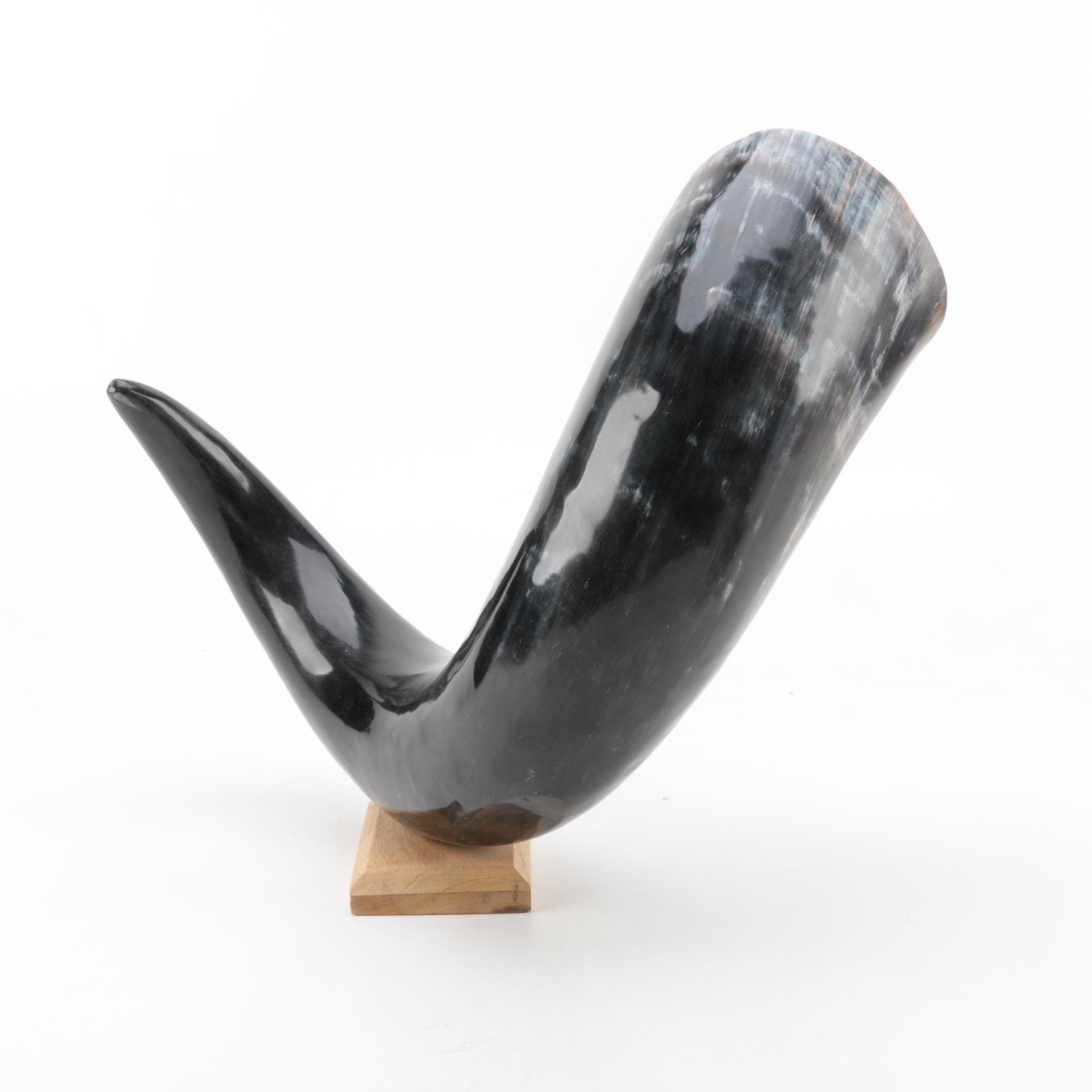 Bovine Horn on Stand