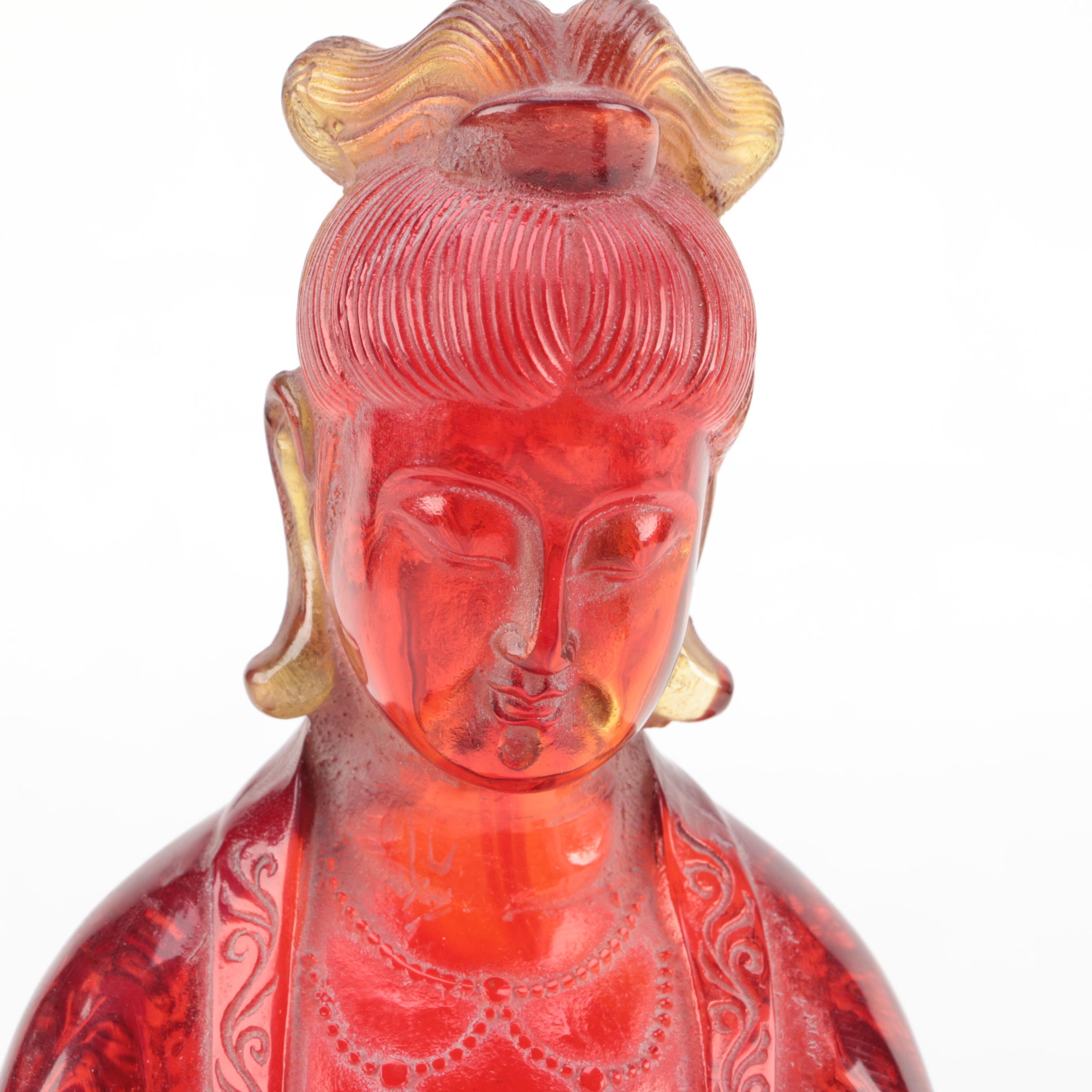 Chinese Translucent Resin Guanyin Figure