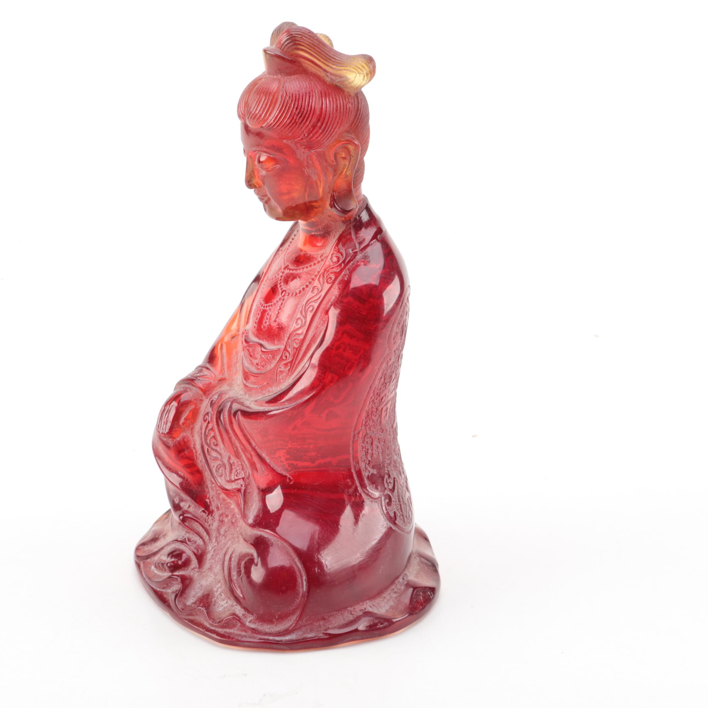 Chinese Translucent Resin Guanyin Figure