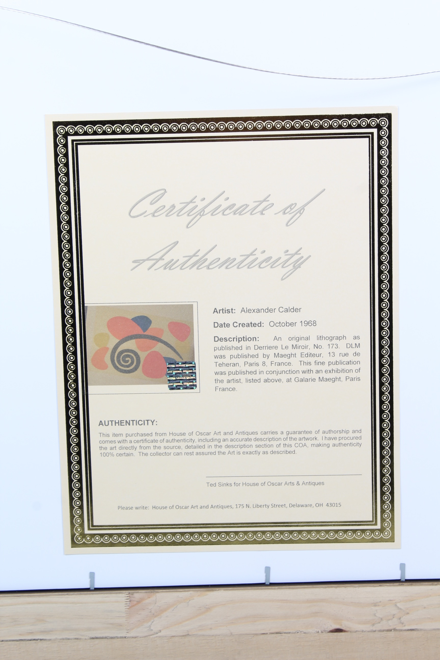 Alexander Calder Color Lithograph for Derrière le Miroir