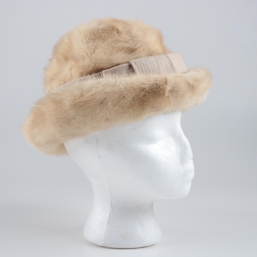 Vintage Saks Fifth Avenue Mink Fur Hat