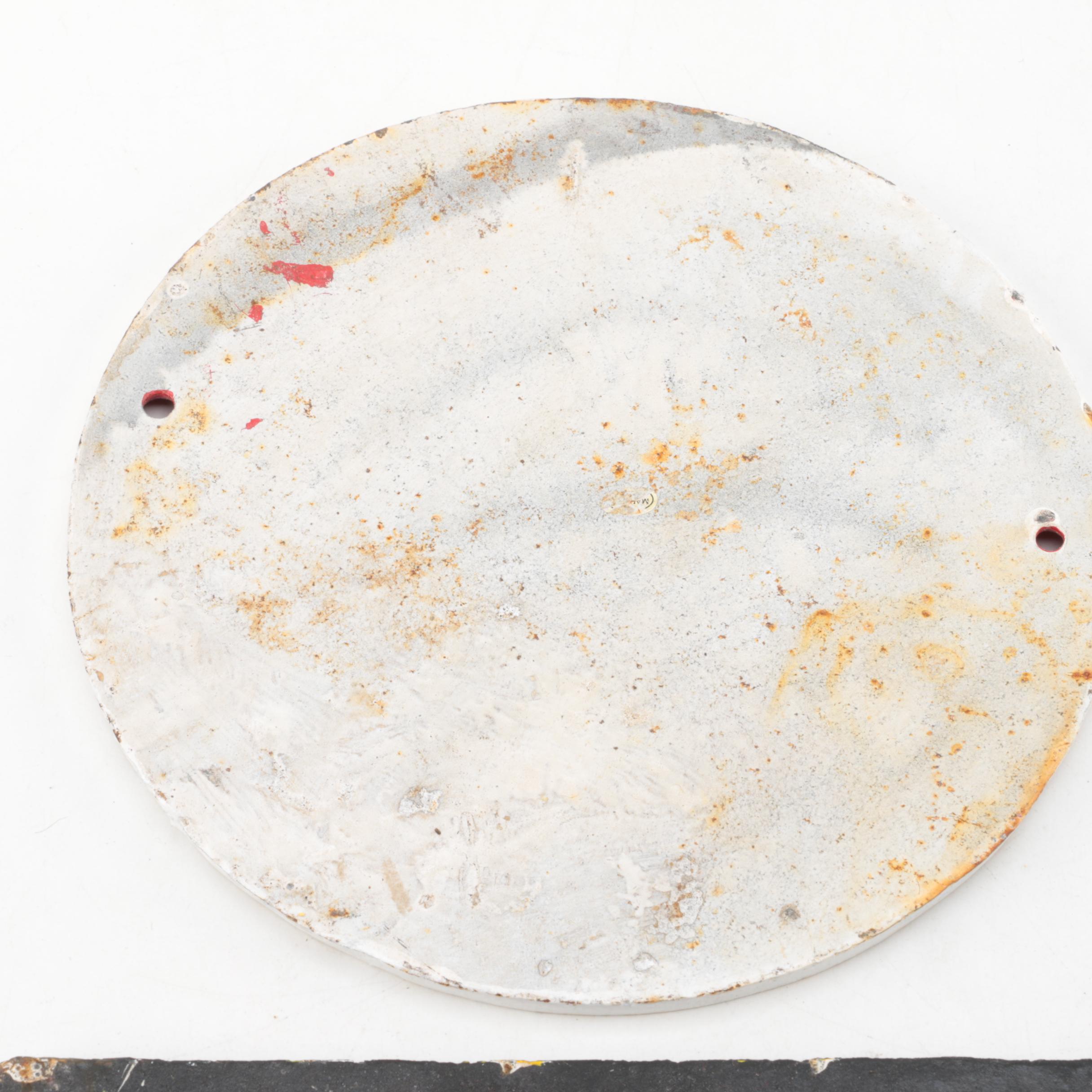 Champion Spark Plugs and Texaco Motor Oil Cast Iron Signs