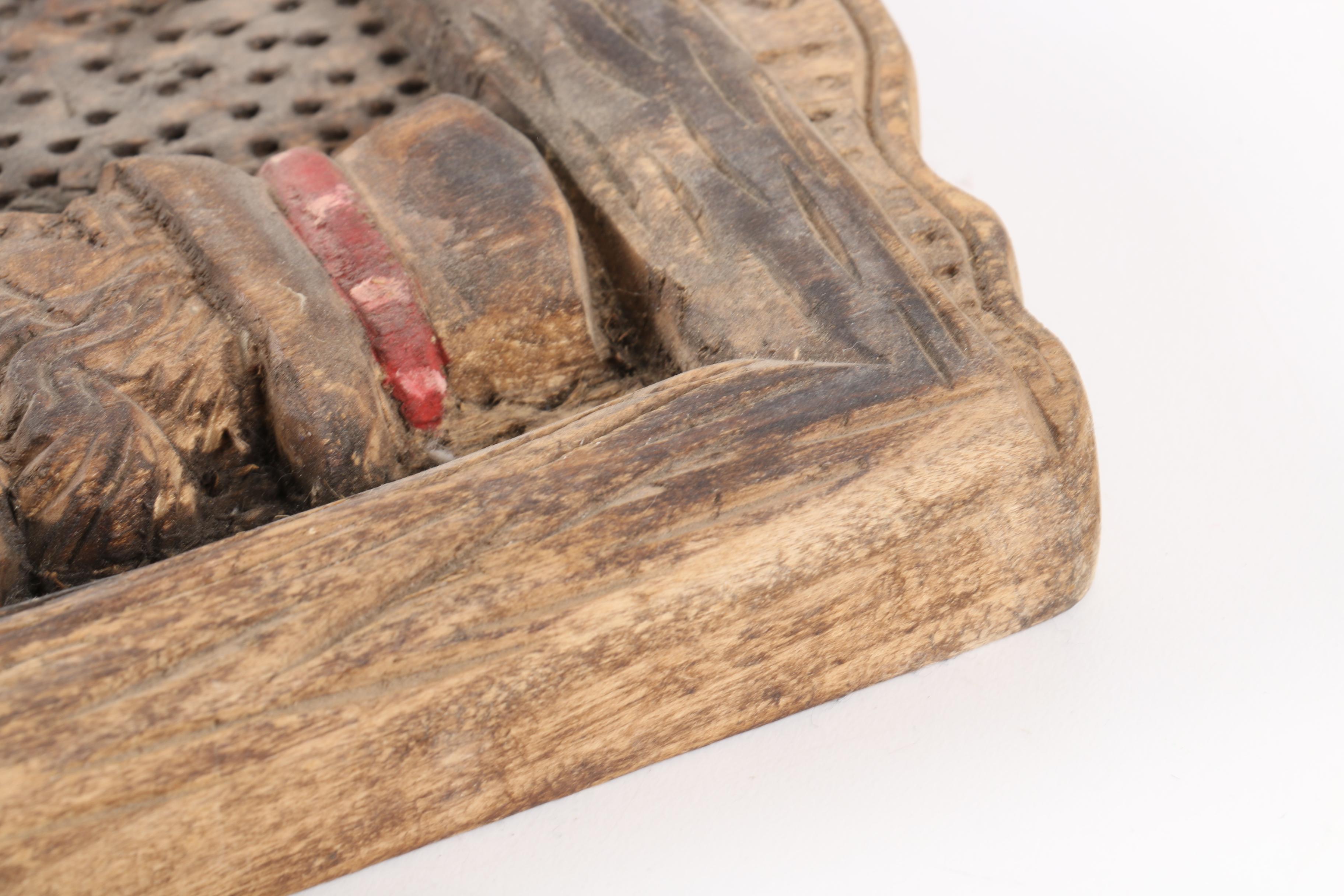 Hand Carved Americana Wood Wall Hanging