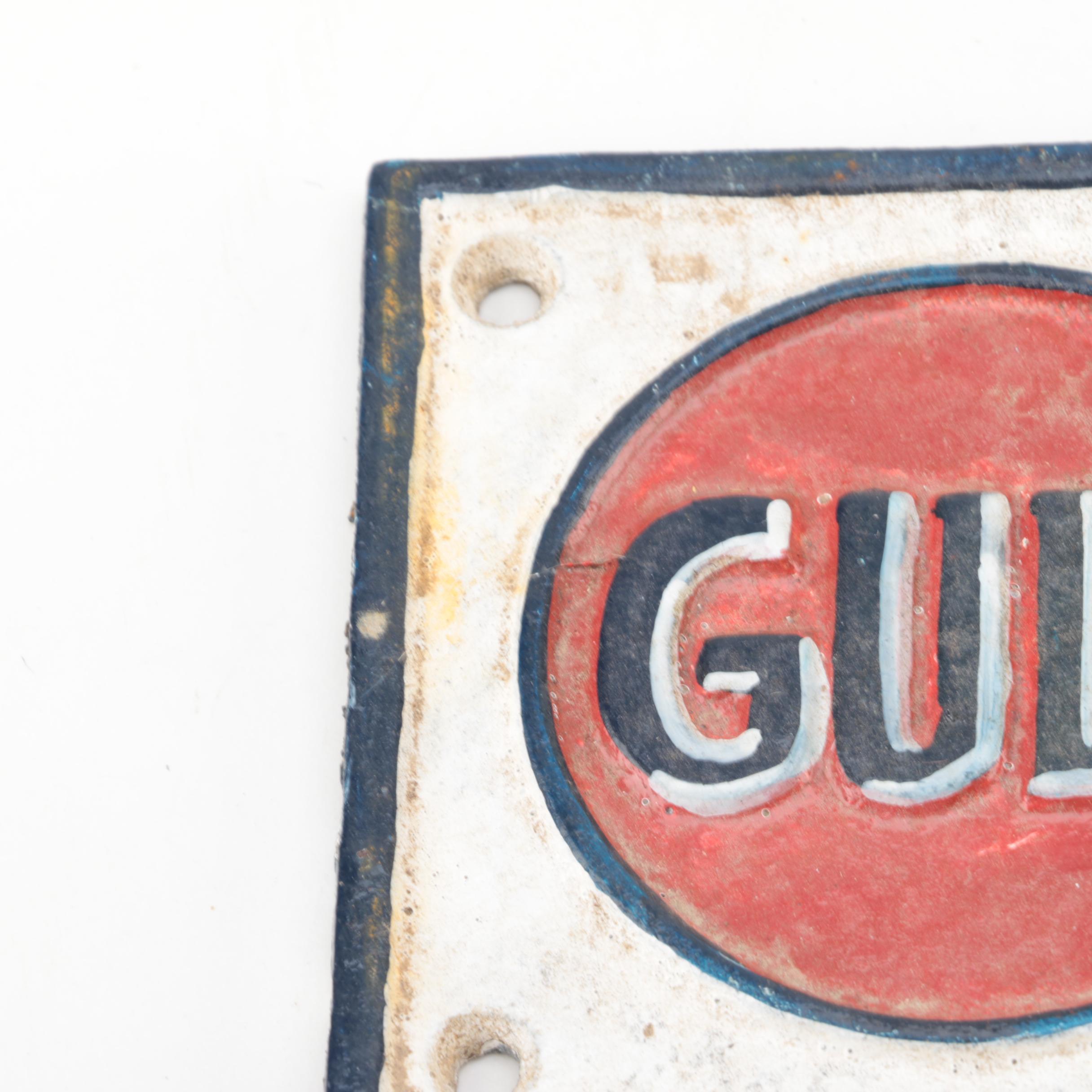 Gulf Oil Advertisement Signs