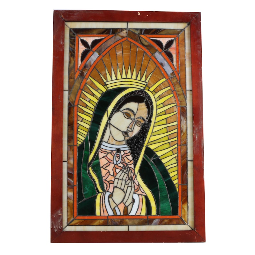 Stained Glass Panel of Mary