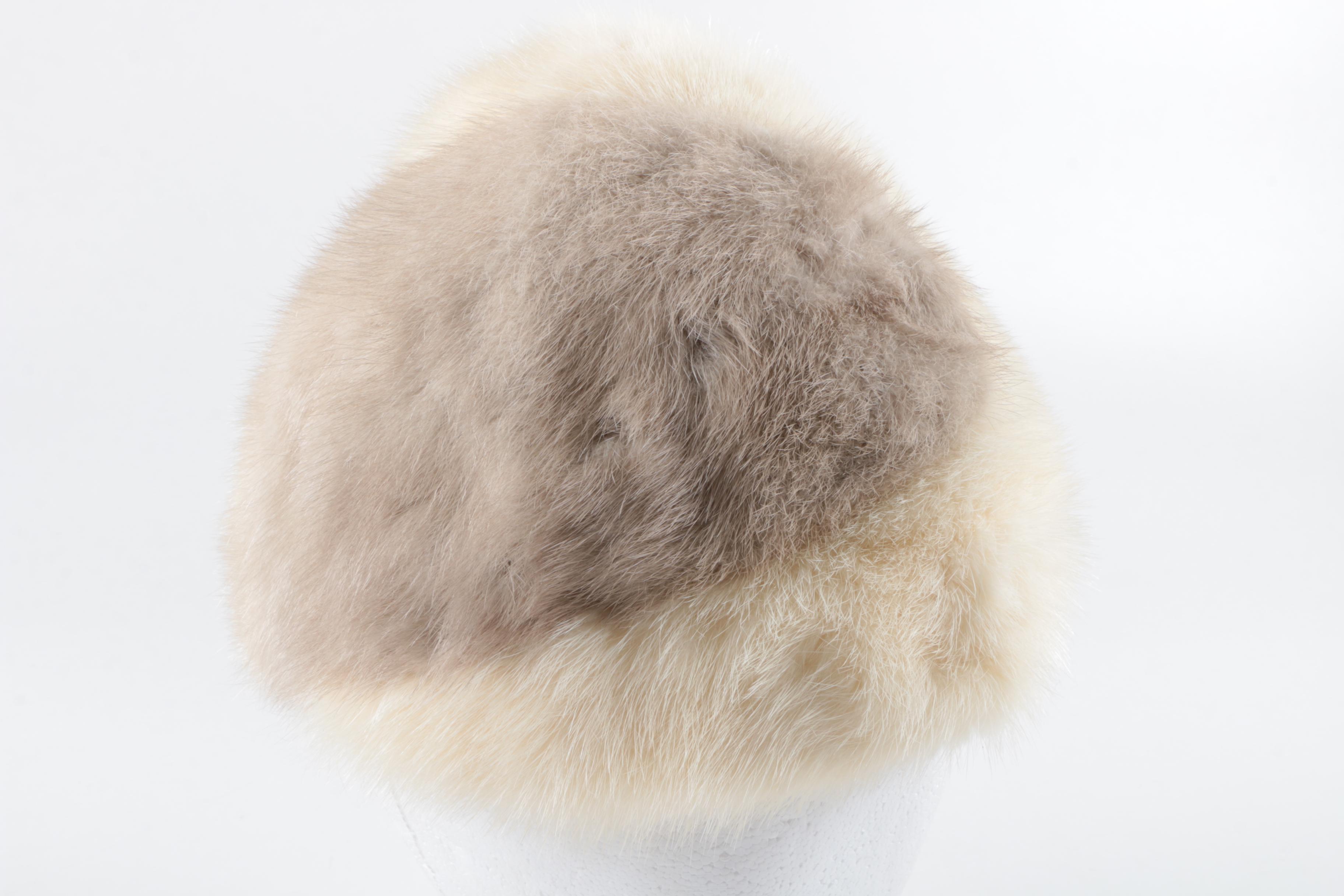 Women's Vintage Adolfo Réalités Mink Fur Cloche Cap