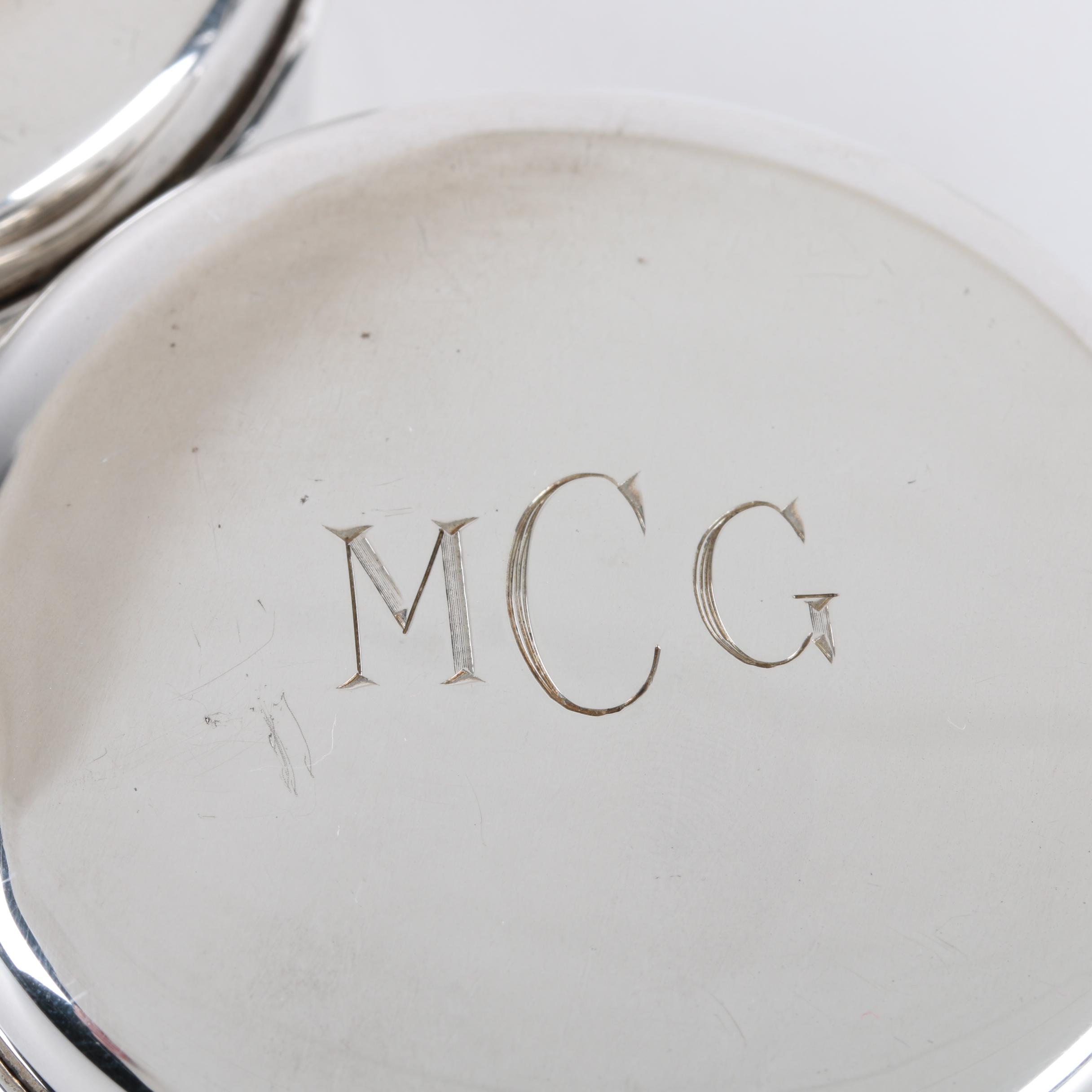 Tiffany & Co. Sterling Silver Monogramed Vanity Boxes