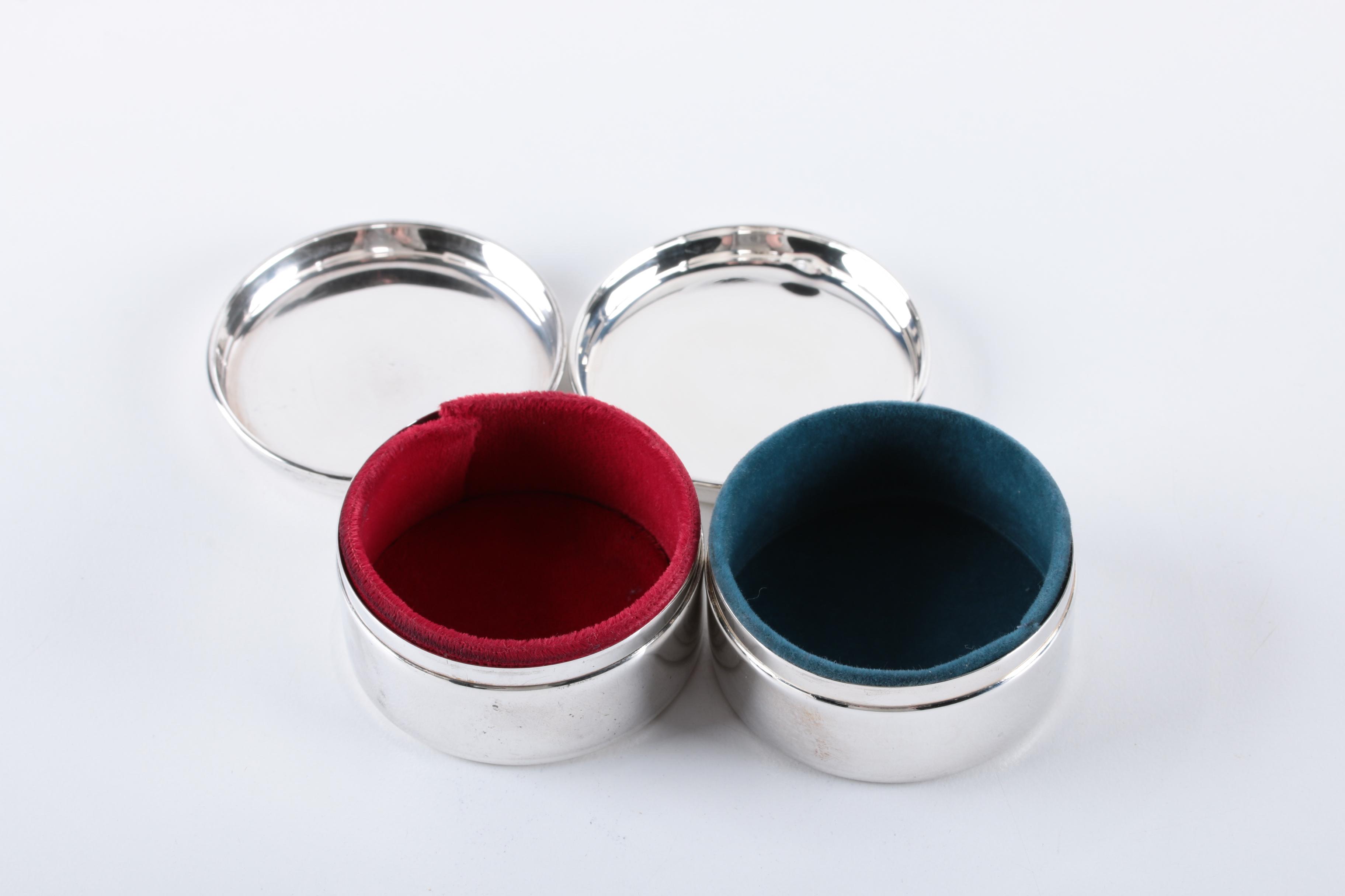 Tiffany & Co. Sterling Silver Monogramed Vanity Boxes