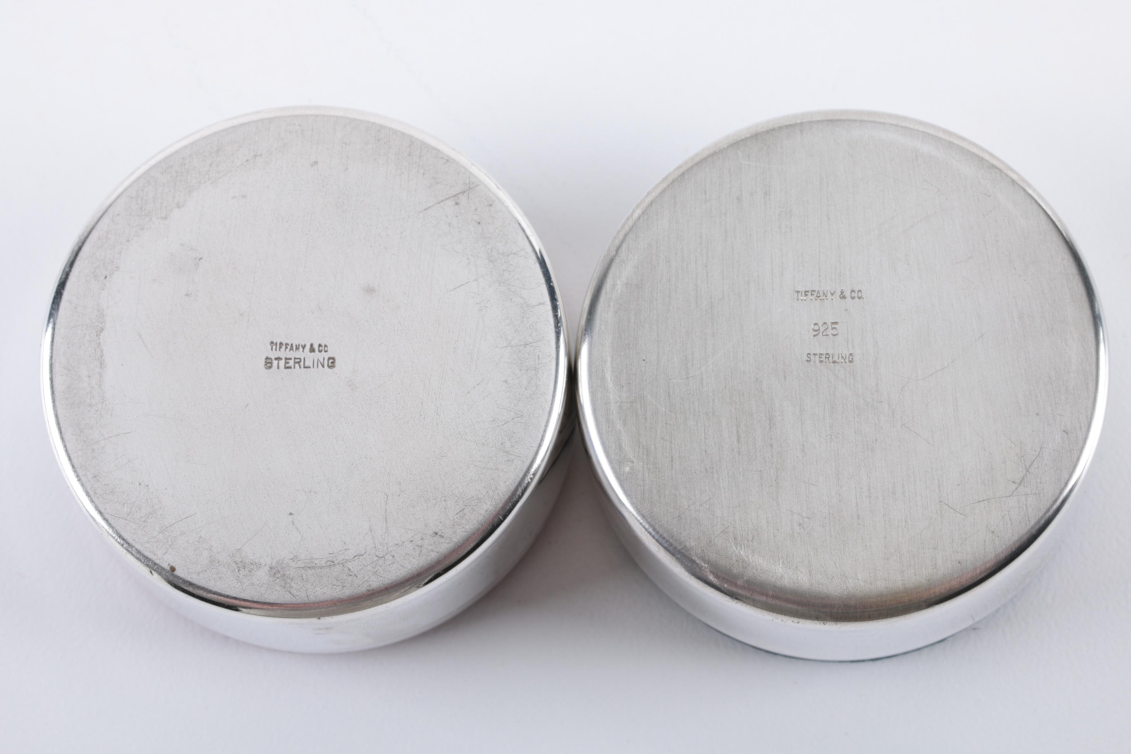 Tiffany & Co. Sterling Silver Monogramed Vanity Boxes