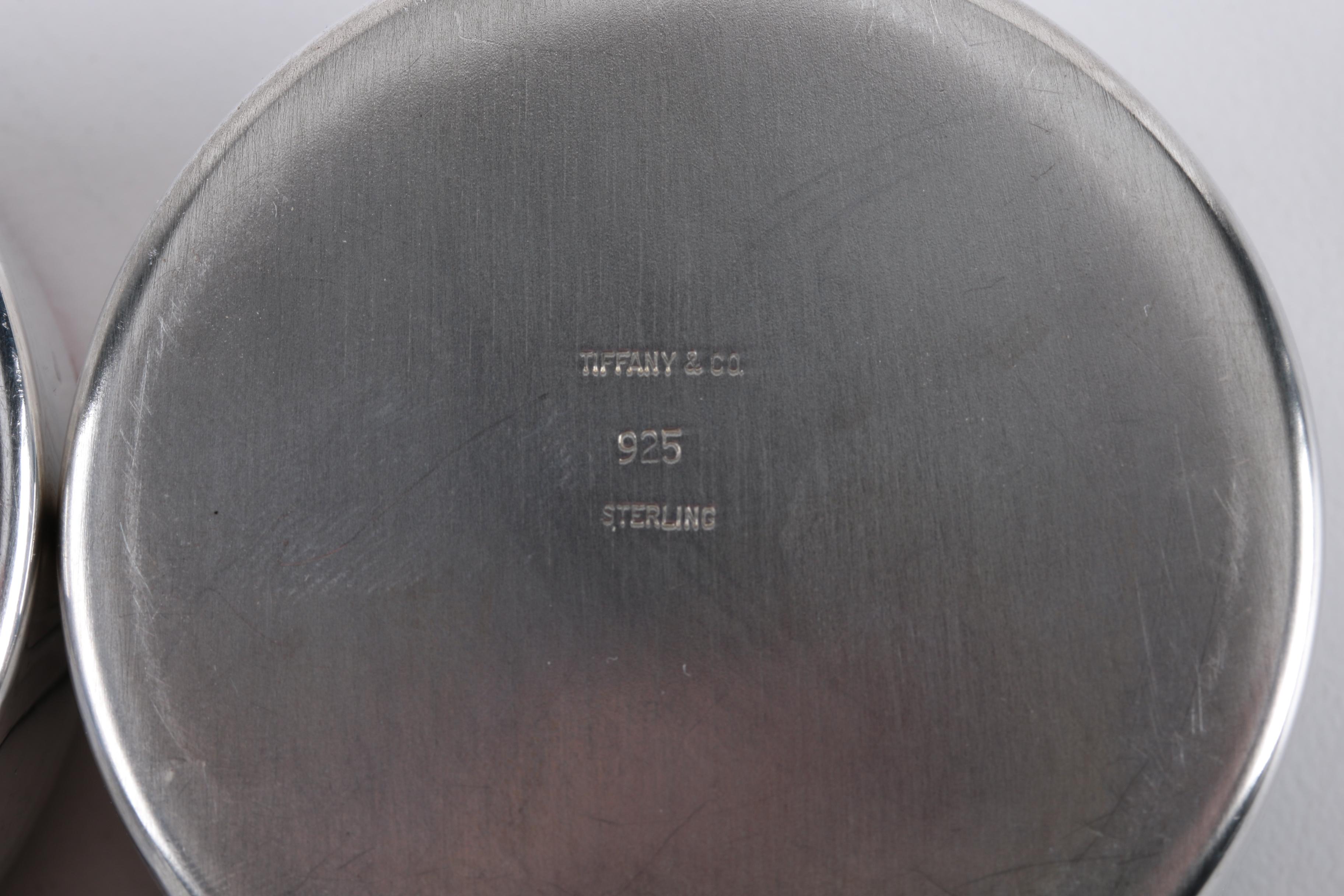 Tiffany & Co. Sterling Silver Monogramed Vanity Boxes