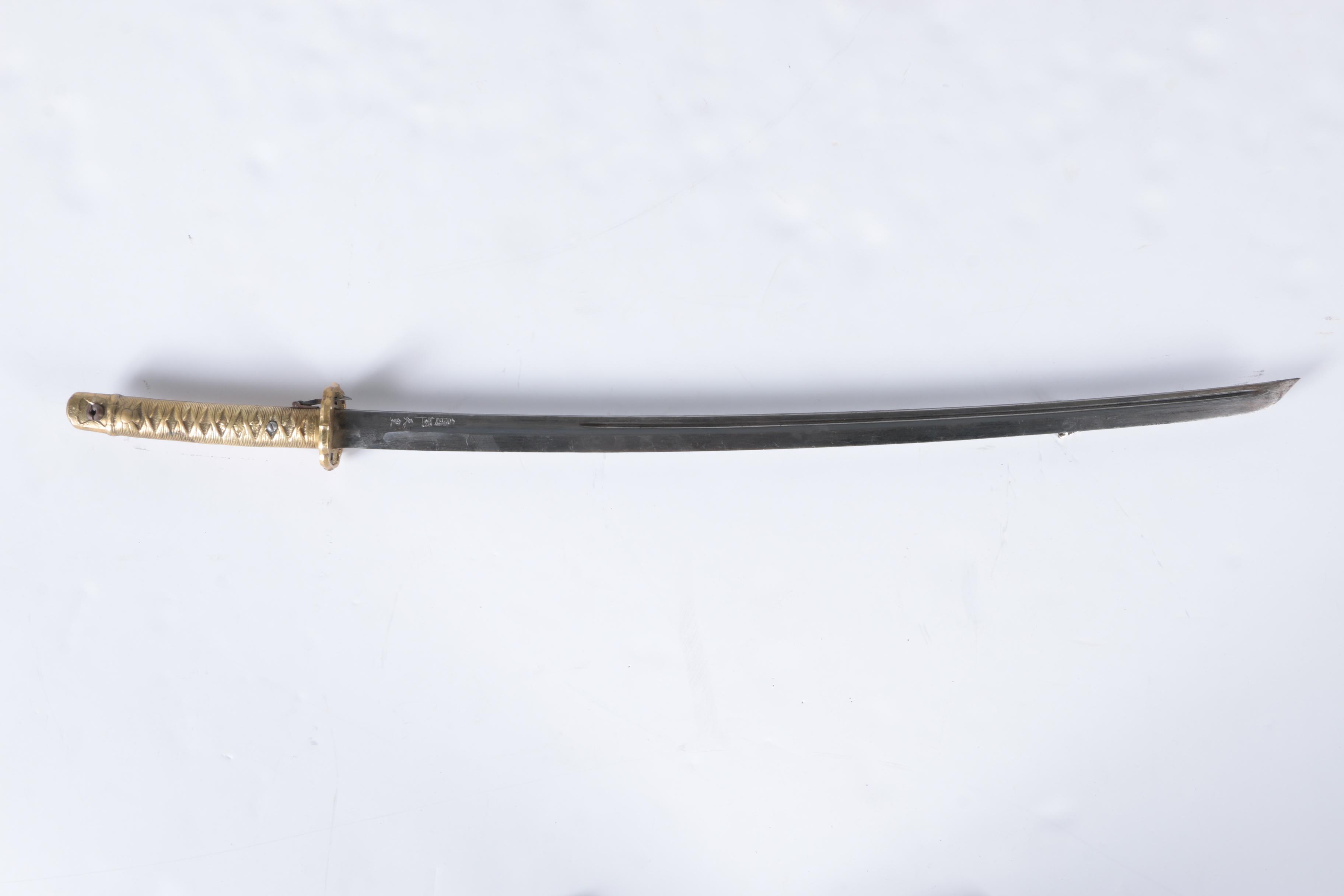 World War II Japanese Shin-Guntō NCO Sword with Metal Scabbard
