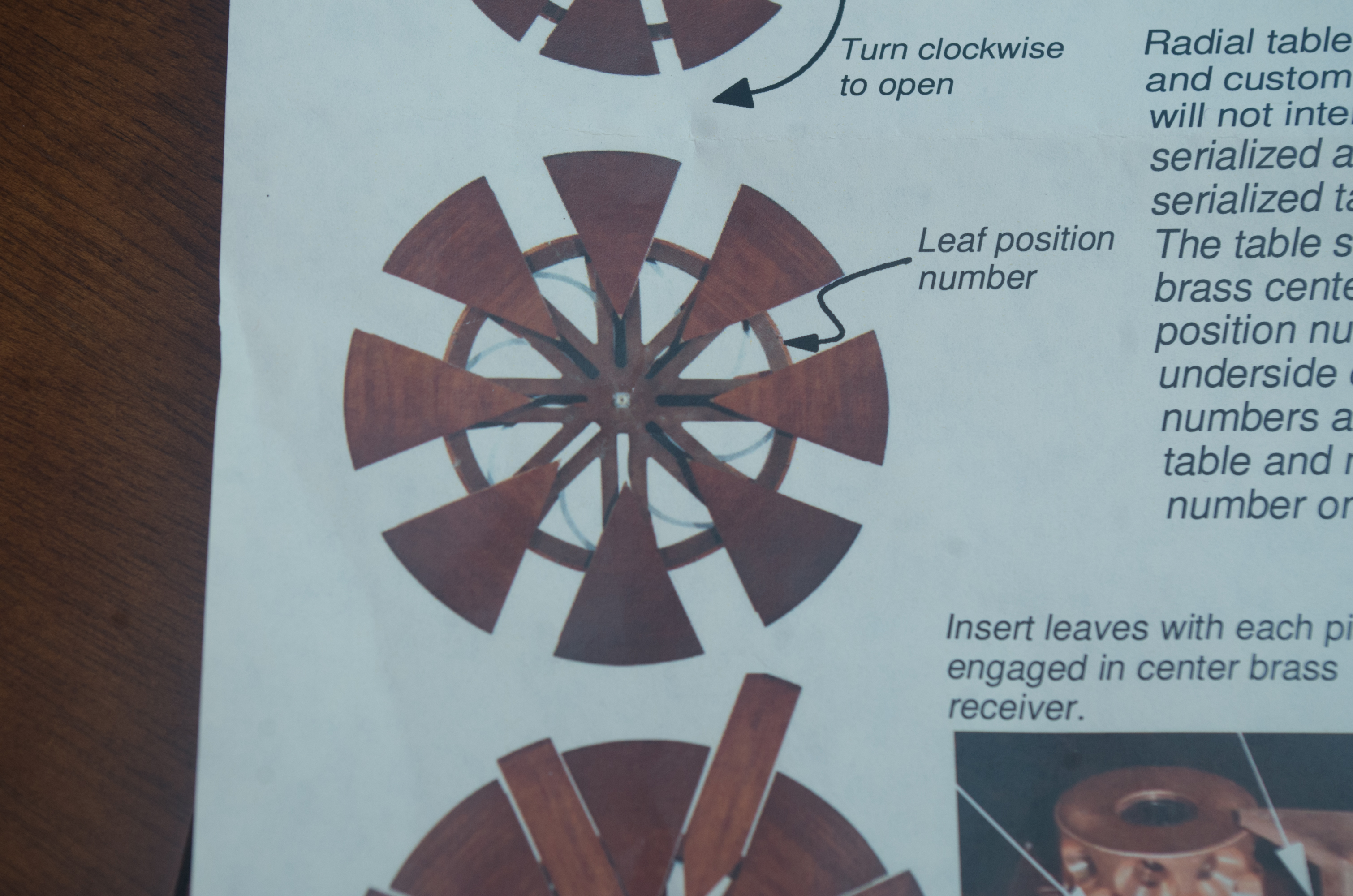 Oscar de la Renta Radial Dining Table and Leaf Cabinet  for Century
