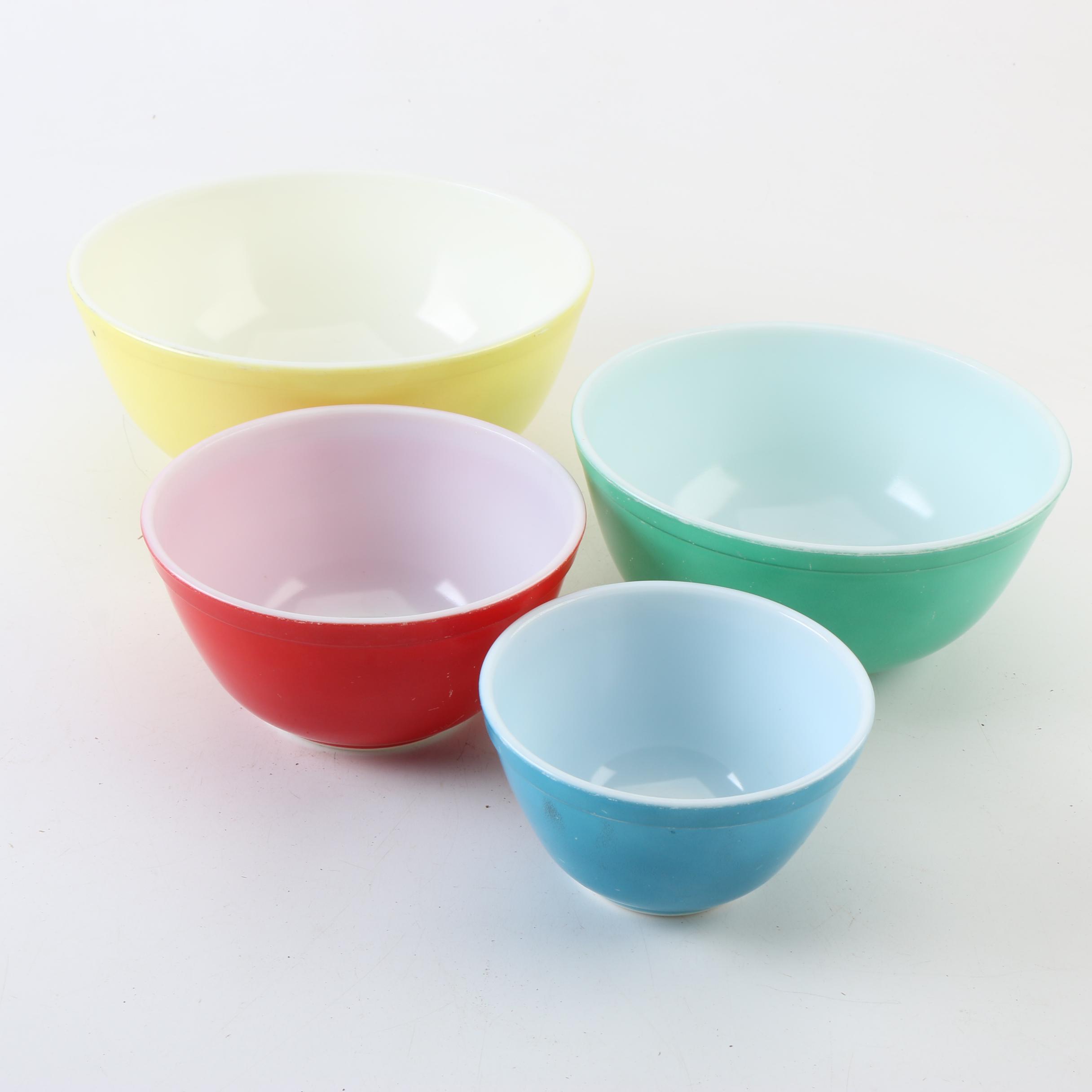 Pyrex "Primary Colors" Mixing Bowls, Circa 1945-1949