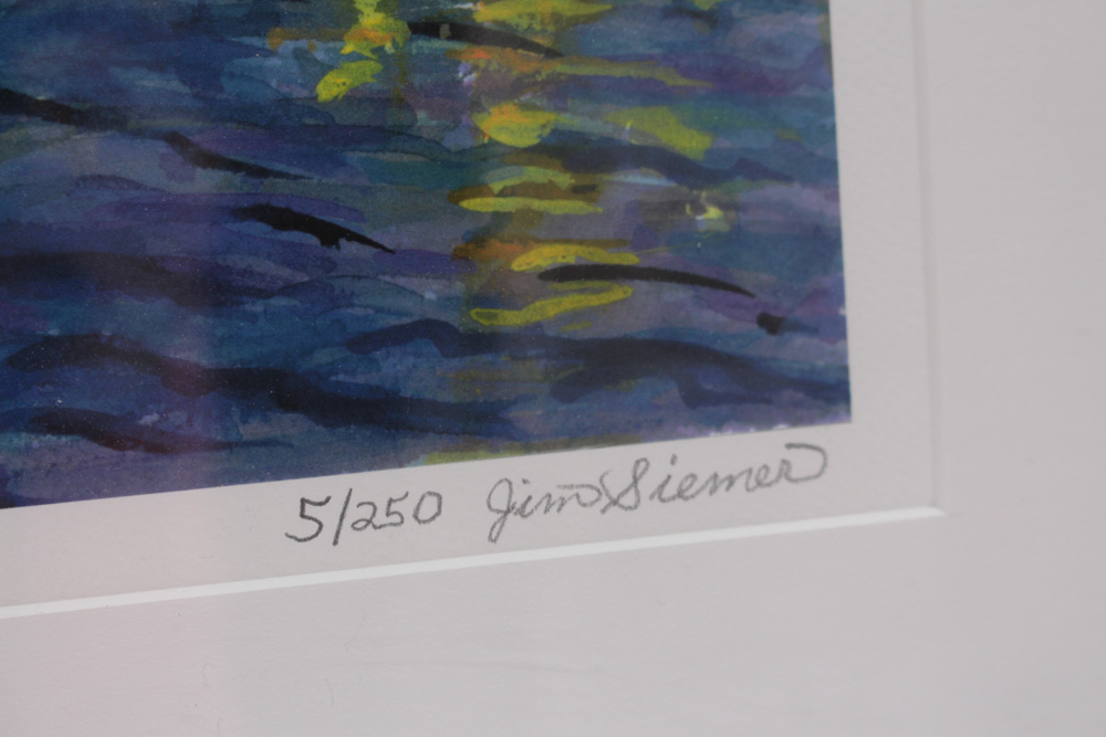 Jim Siemer Limited Edition Giclee "Downtown Columbus at Night"