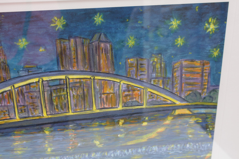 Jim Siemer Limited Edition Giclee "Downtown Columbus at Night"