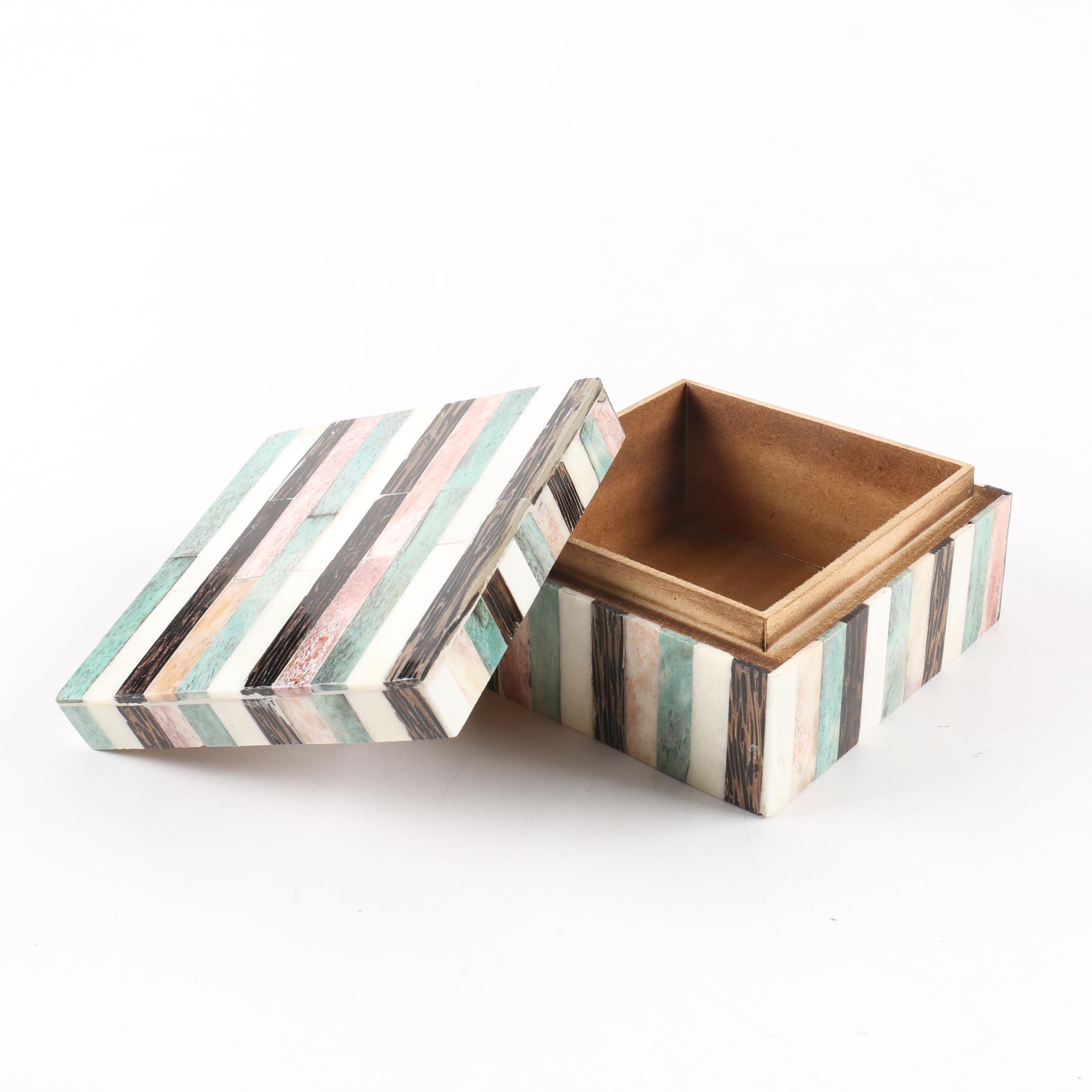 Decorative Dyed Bone Nesting Boxes