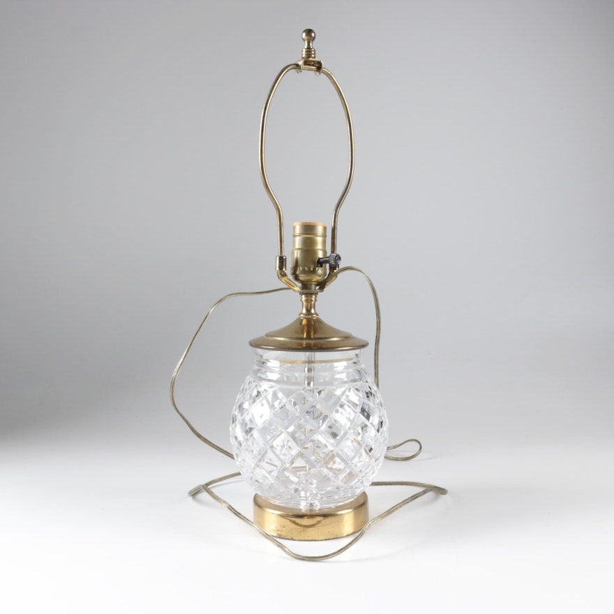 Waterford Crystal and Brass Accent Lamp